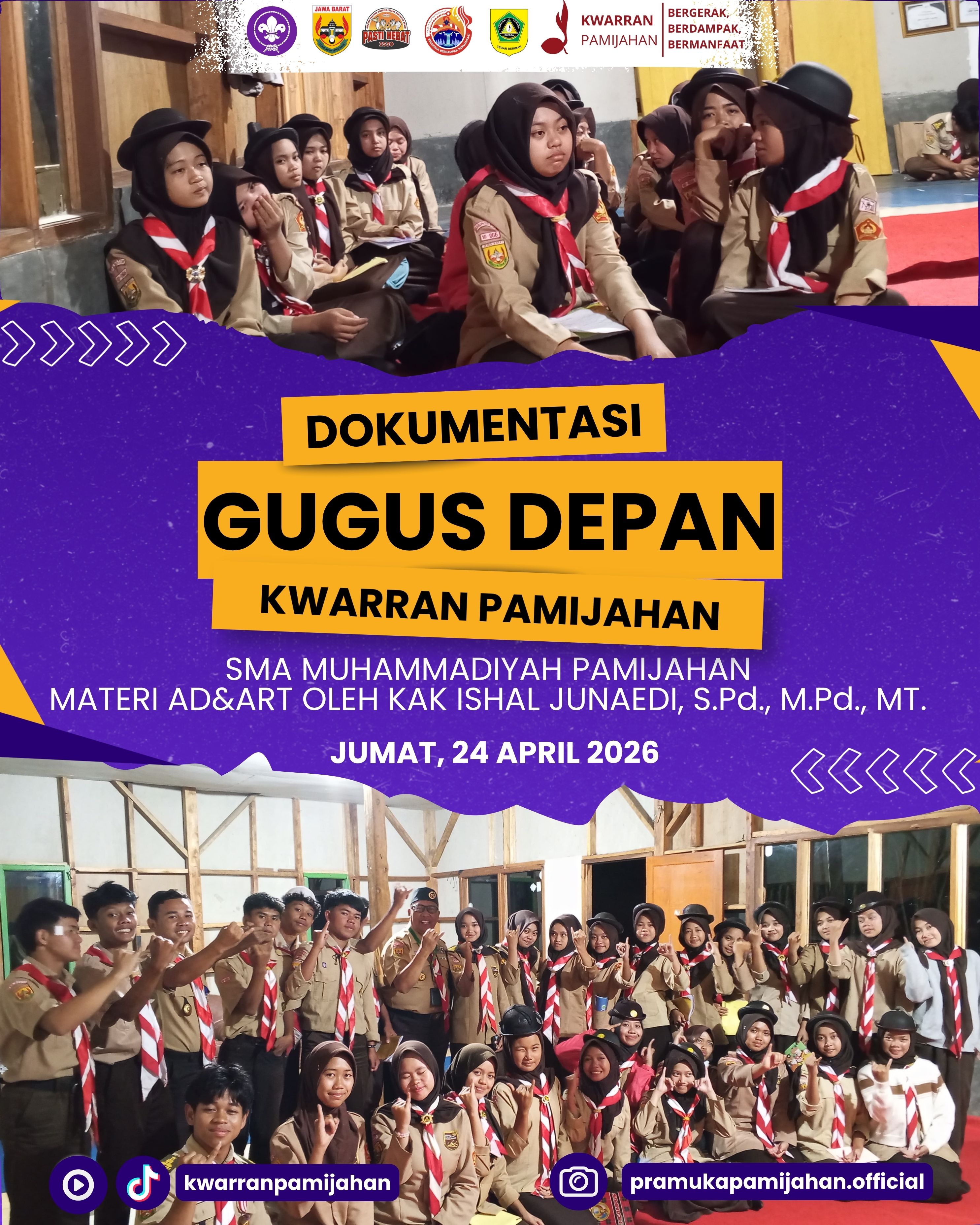 ⚜️ Perkuat Organisasi, Pramuka SMA Muhammadiyah Pamijahan Gelar Materi AD & ART 🔥