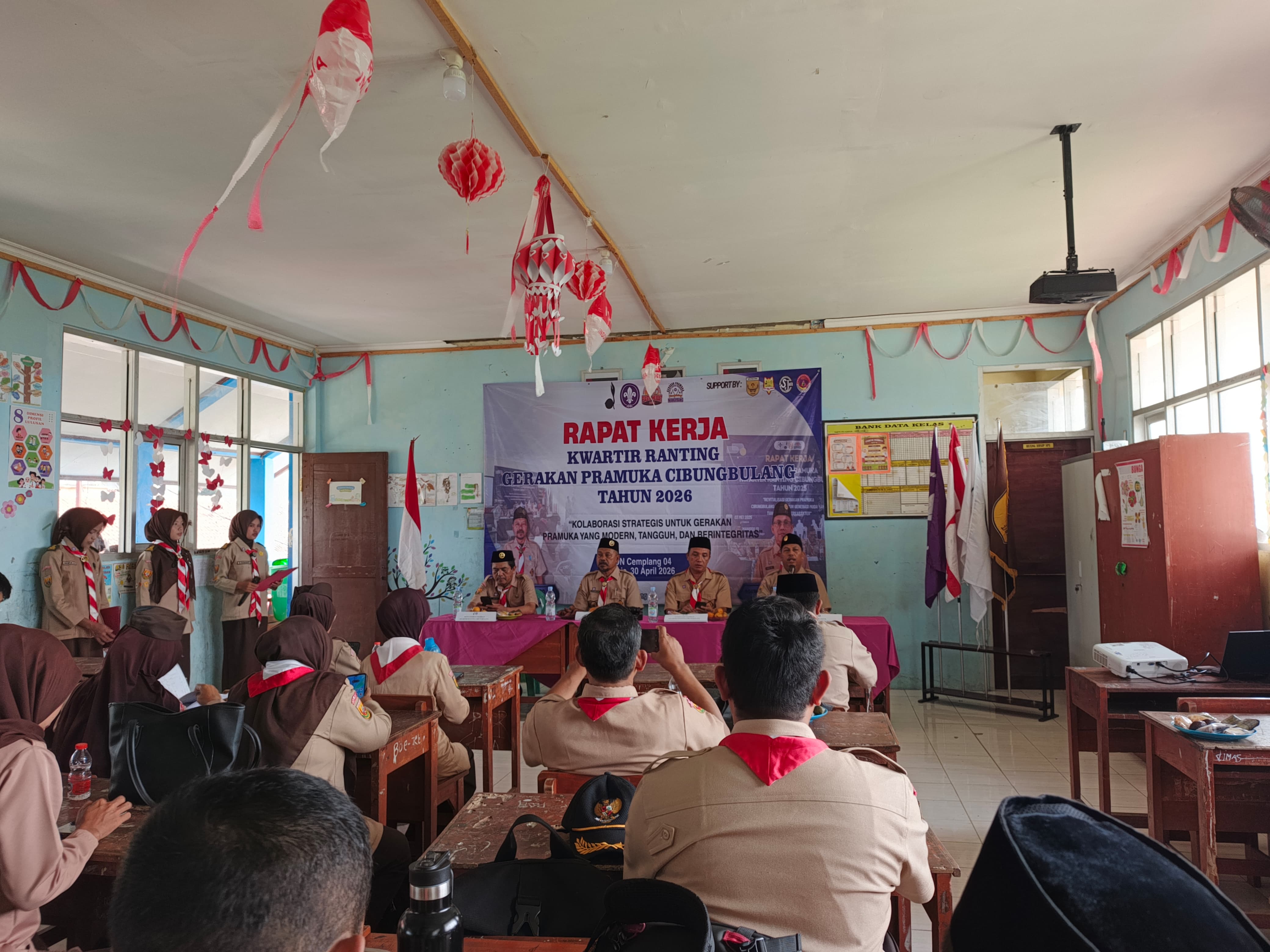 Kwartir Ranting Cibungbulang Gelar Rapat Kerja 2026, Tekankan Penguatan Karakter Generasi Muda