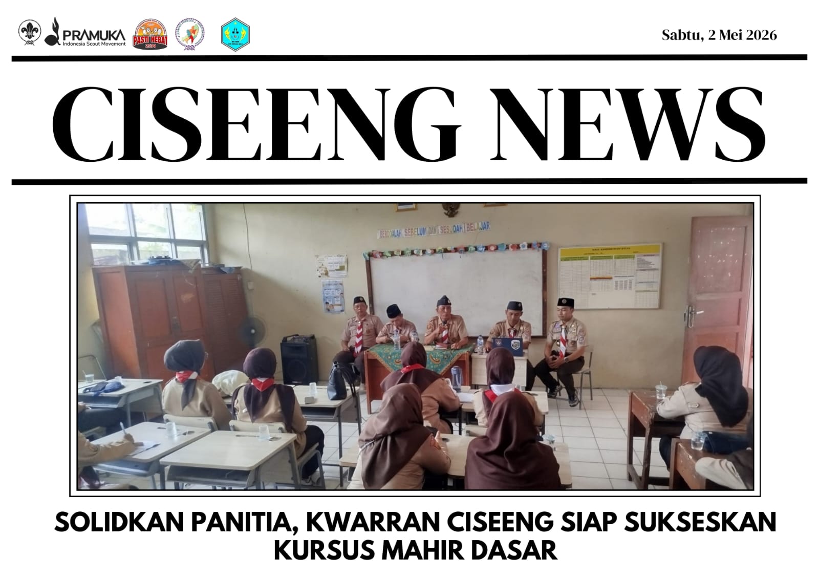 Solidkan Peserta, Kwarran Ciseeng Siap Sukseskan Kursus Mahir Dasar