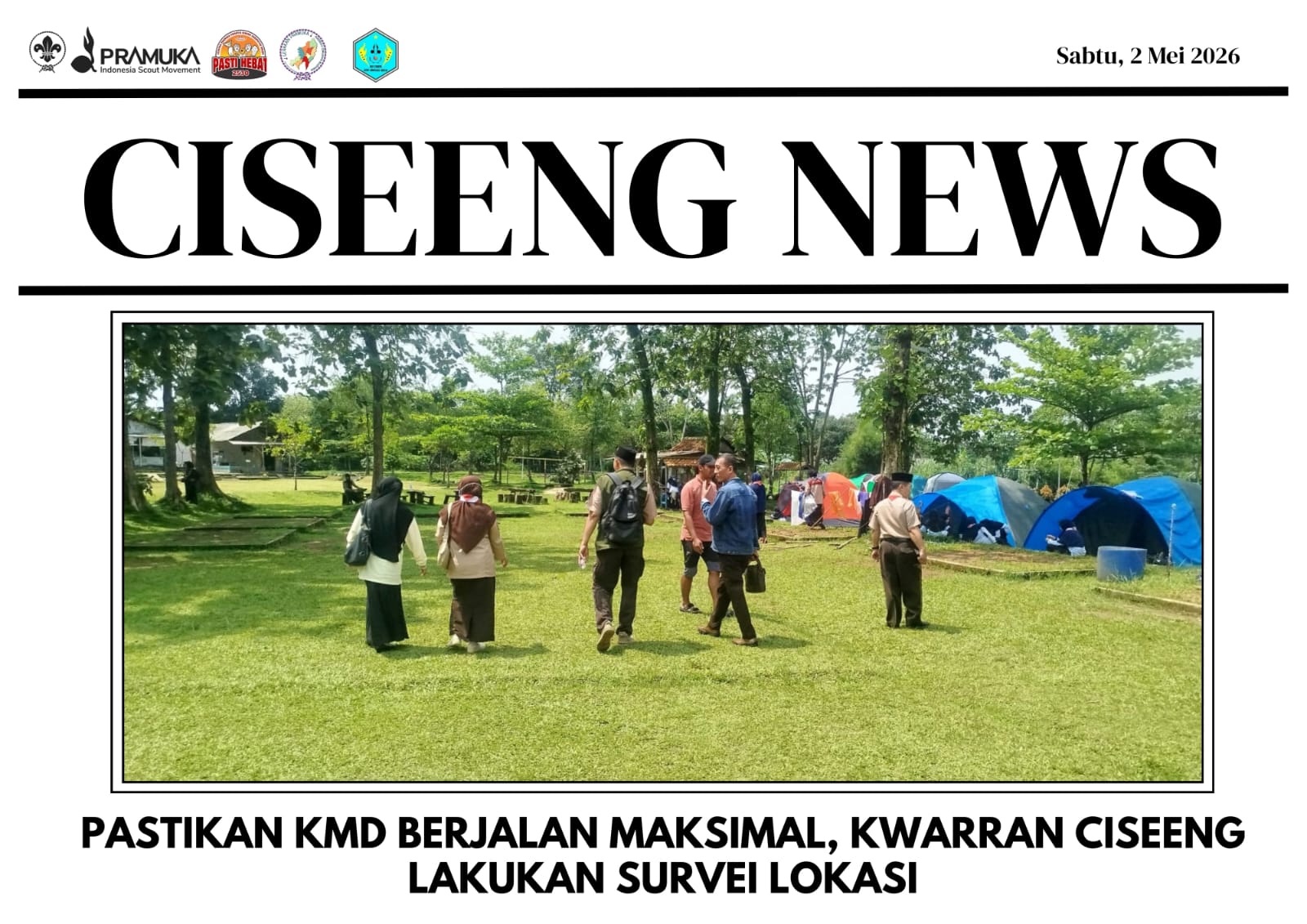 Pastikan KMD Berjalan Maksimal, Kwarran Ciseeng Lakukan Survei Lokasi