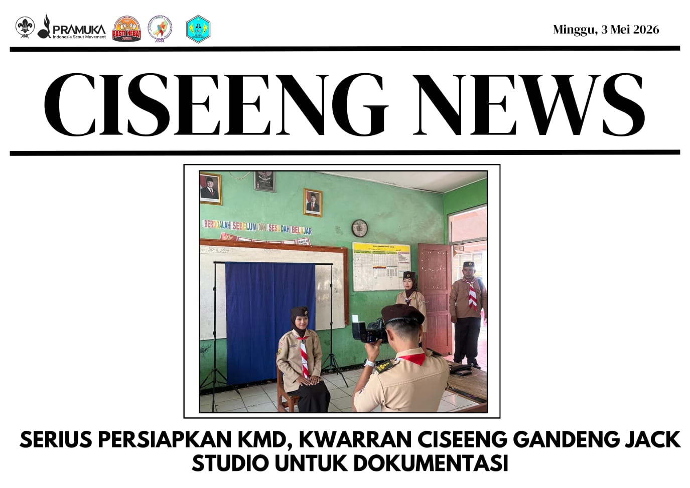 Serius Persiapkan KMD, Kwarran Ciseeng Gandeng Jack Studio untuk Dokumentasi