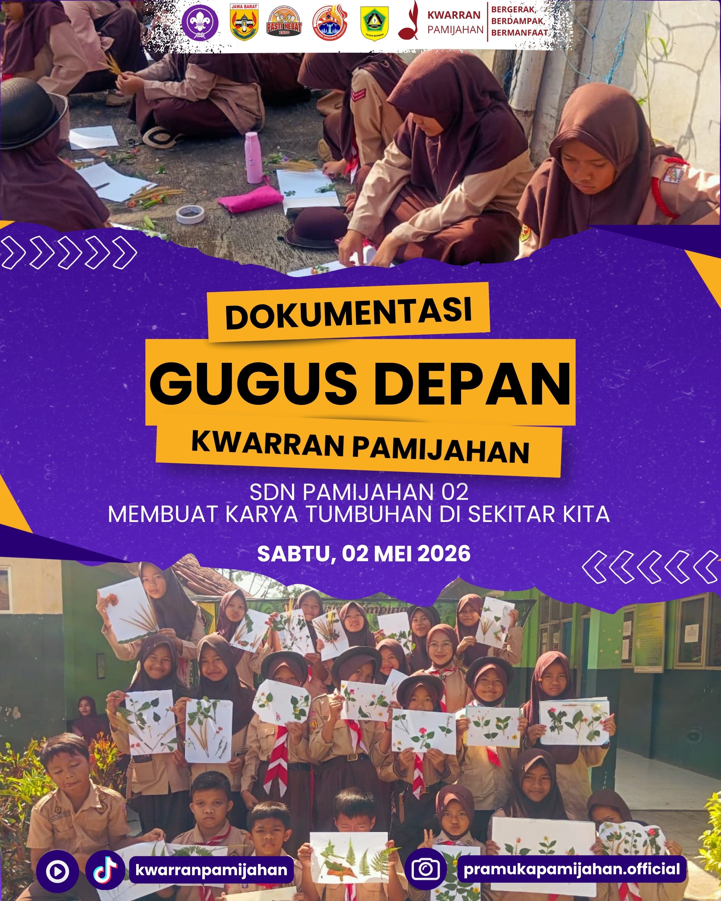 🌿⚜️ Kreatif dan Peduli Lingkungan! Pramuka SDN Pamijahan 02 Belajar Berkarya dari Alam 🍃
