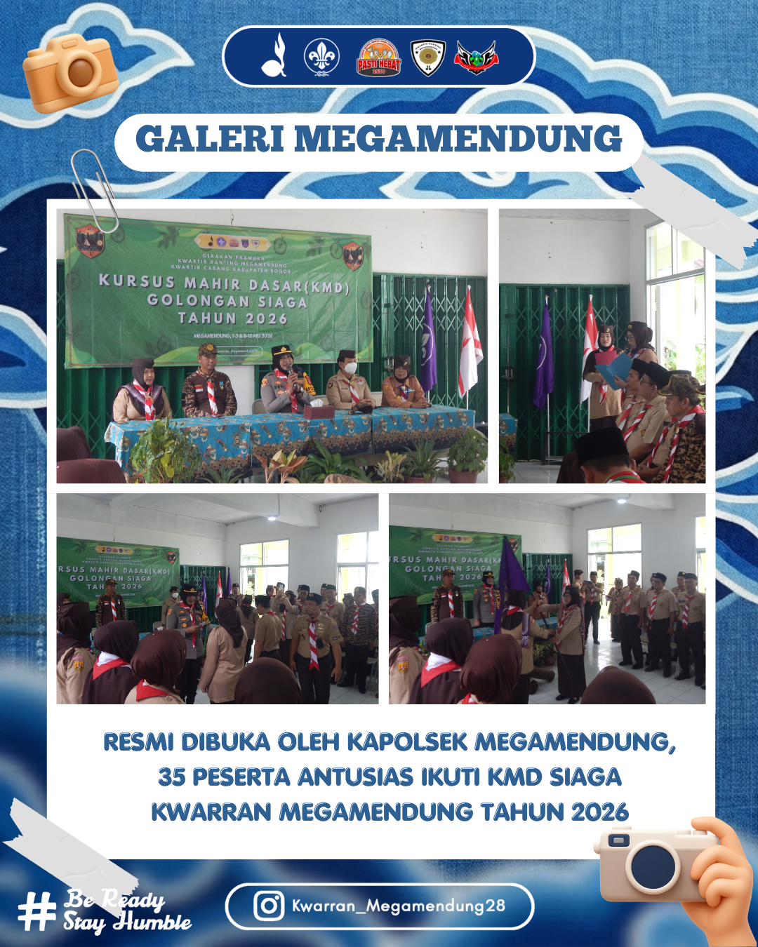 Resmi Dibuka oleh Kapolsek Megamendung, 35 Peserta Antusias Ikuti KMD Siaga Kwarran Megamendung Tahun 2026