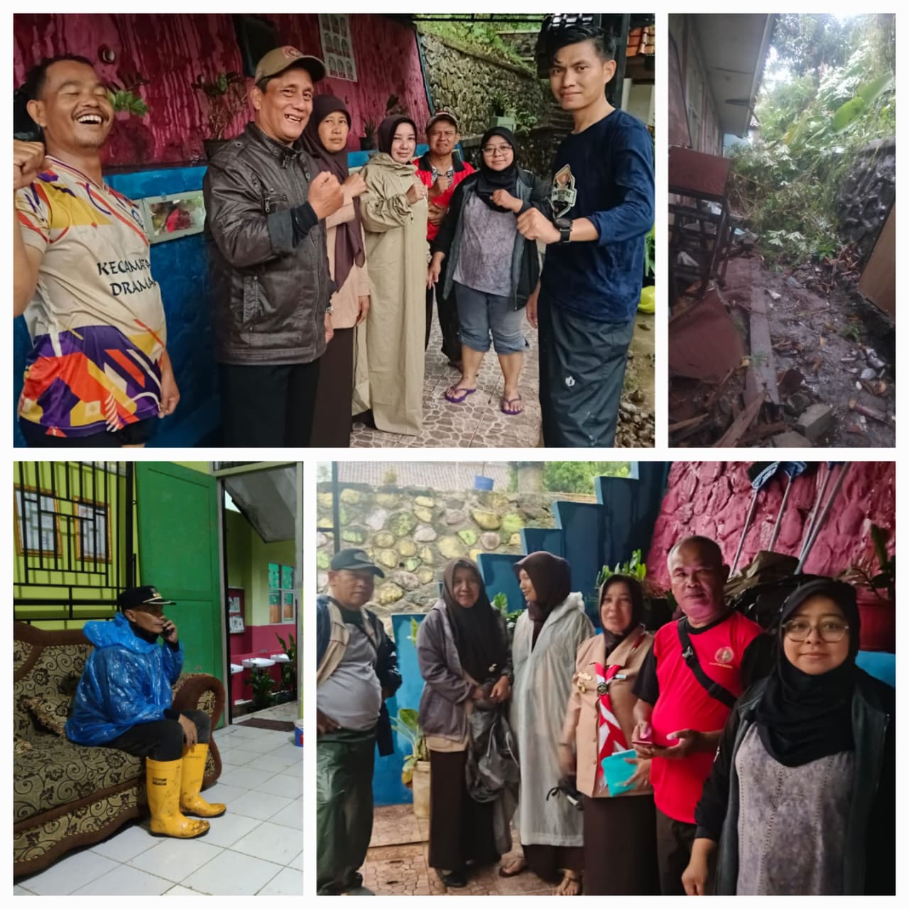 Aksi Pramuka Kwarran Dramaga: Bersihkan Lumpur di SDN Sinarsari dan Pantau Lokasi Longsor SDN Situkaum