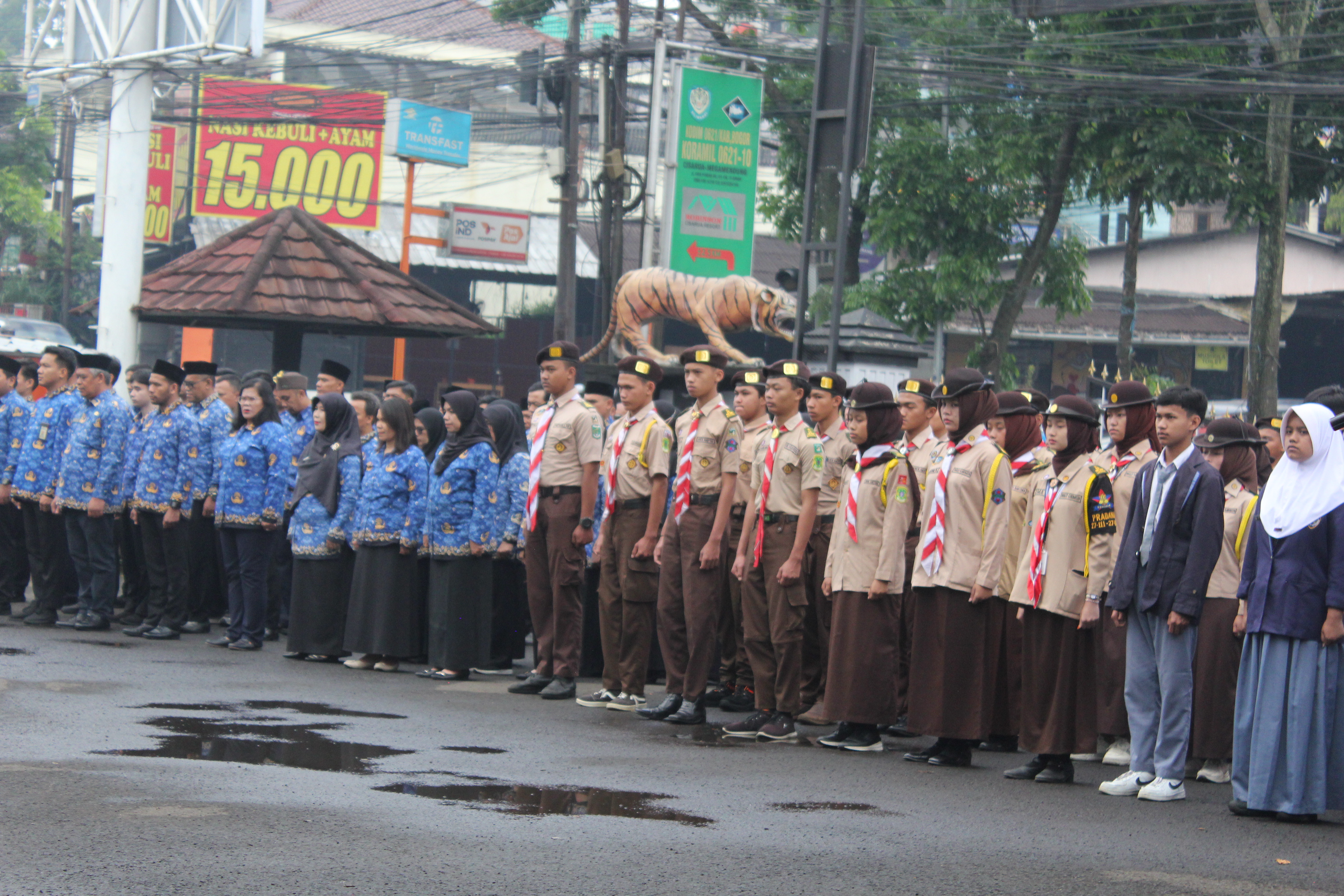 Kiprah Pramuka Kwartir Ranting Cisarua dalam Khidmatnya Upacara Hardiknas