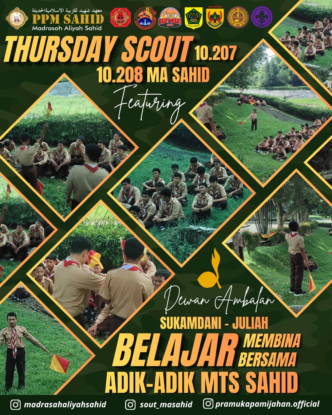 🚩⚜️ Tebar Ilmu dan Kebersamaan! Pramuka MA Sahid Bantu Adik MTs Pelajari Semaphore 🔥