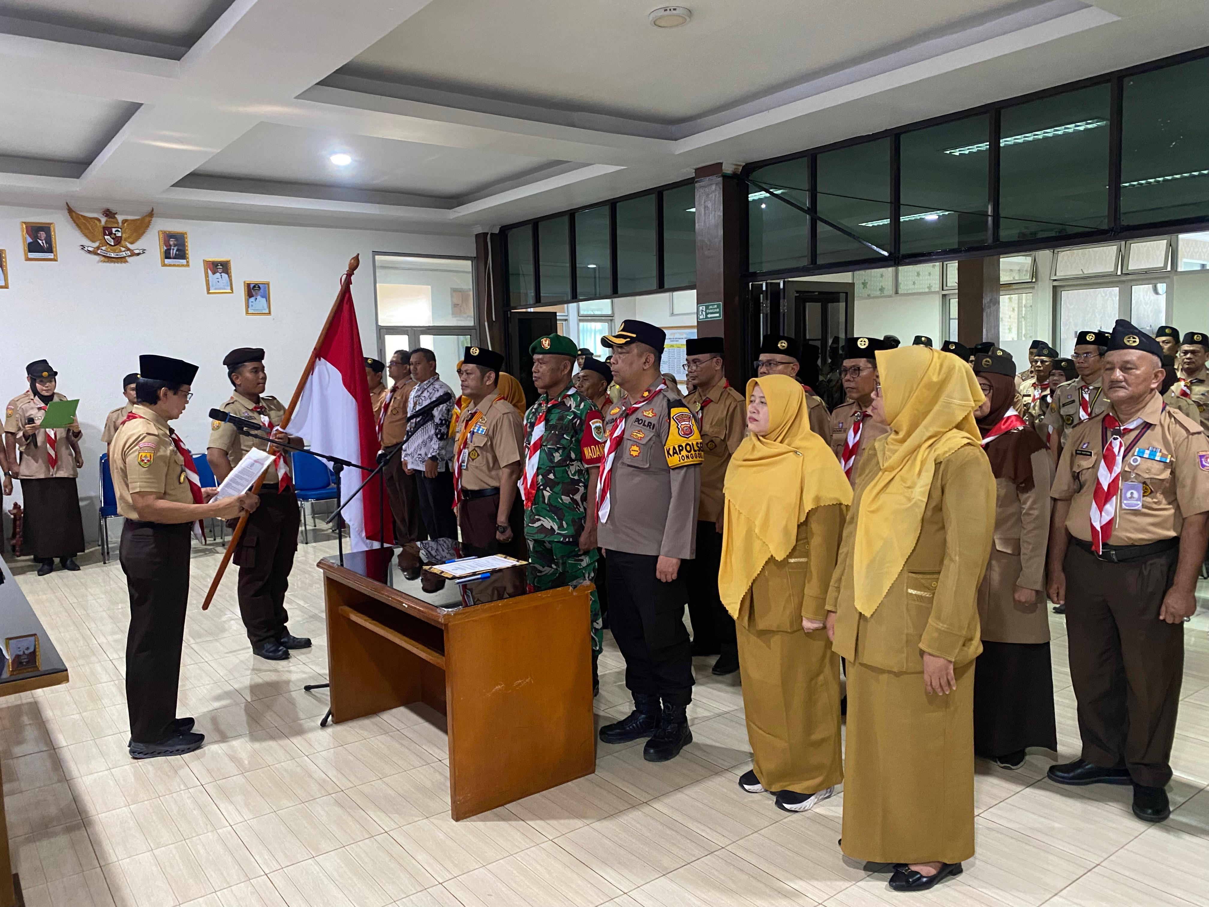 Pelantikan Mabiran, Kwaran, LPK dan DKR Kecamatan Jonggol Berlangsung Khidmat, Siap Wujudkan Kwarran Tergiat