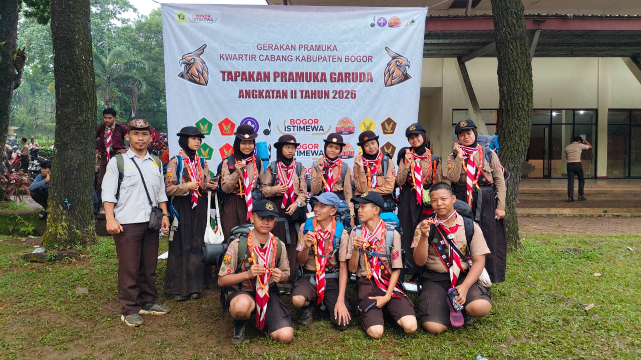 Cetak Pemimpin Masa Depan, Pramuka Dramaga Ikuti Uji Garuda  Penggalang di Cimandala