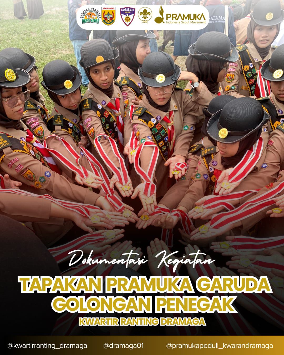 Cetak Generasi Emas, Kwarran Dramaga Kirim 26 Pramuka Terbaik SMAN 1 Dramaga ke Uji Garuda