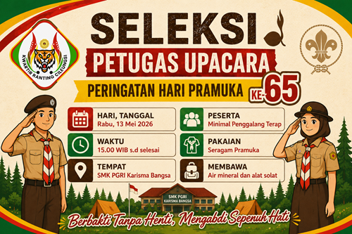 Kwarran Cileungsi Gelar Seleksi Petugas Upacara Hari Pramuka Ke-65