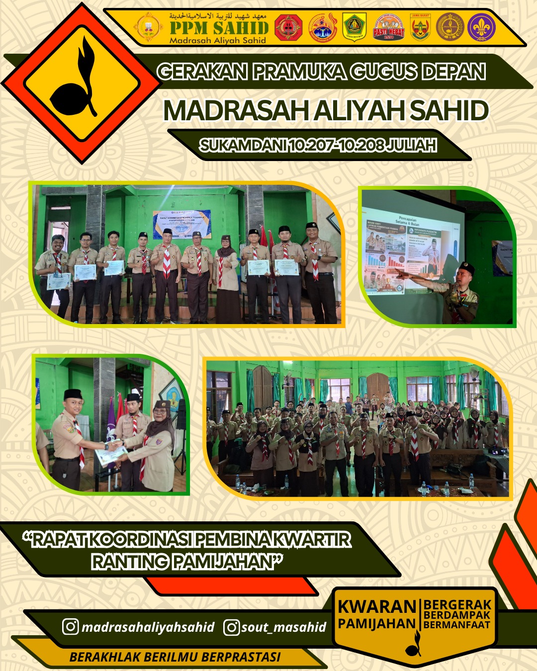 🏆⚜️ Membanggakan! Pramuka MA Sahid Raih Penghargaan Apresiasi dari Kwarran Pamijahan 🔥