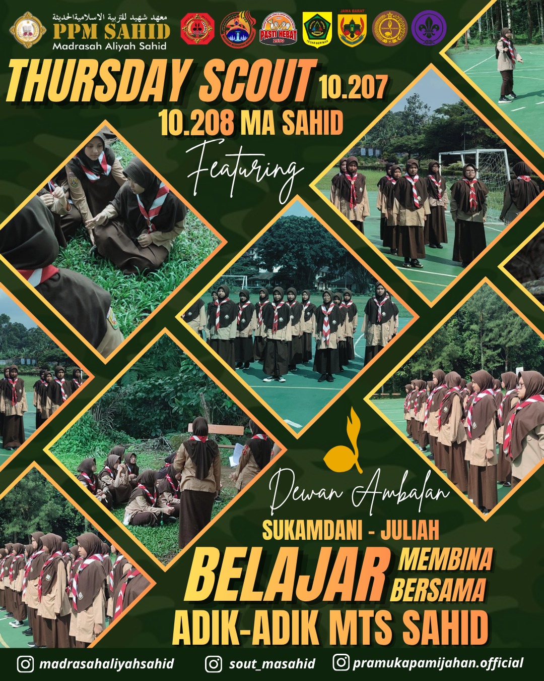 ⚜️ Belajar Memimpin dan Membina! Pramuka MA Sahid Dampingi Adik-adik MTs Sahid 🔥
