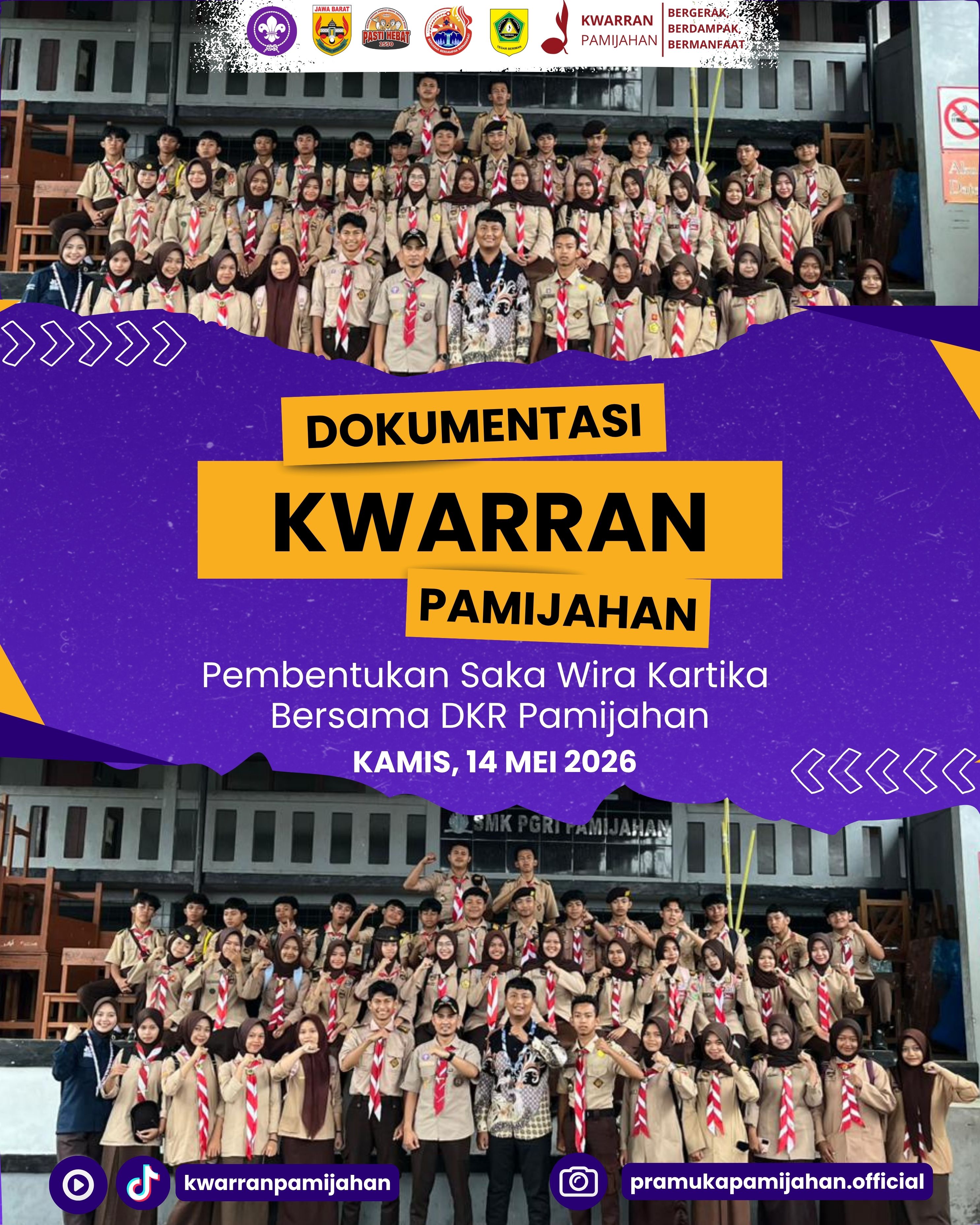 ⚜️ Siap Cetak Generasi Tangguh! Kwarran dan DKR Pamijahan Gelar Pembentukan SAKA Wira Kartika 🔥