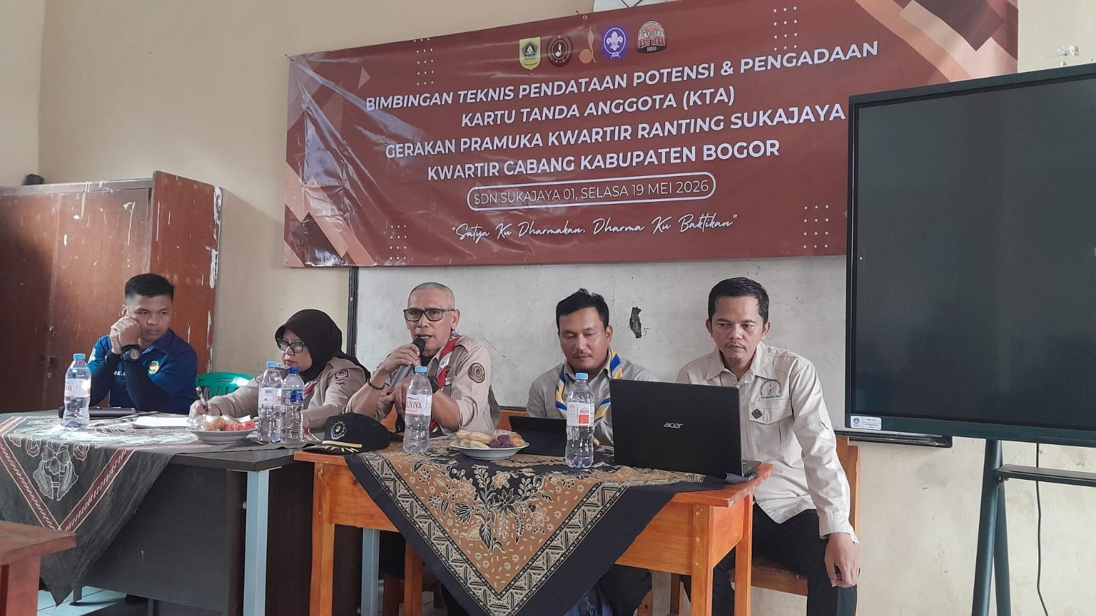 Kwarran Sukajaya Gelar Sosialisasi dan Bimtek Pendataan Potensi serta Pengadaan KTA Nasional Gerakan Pramuka