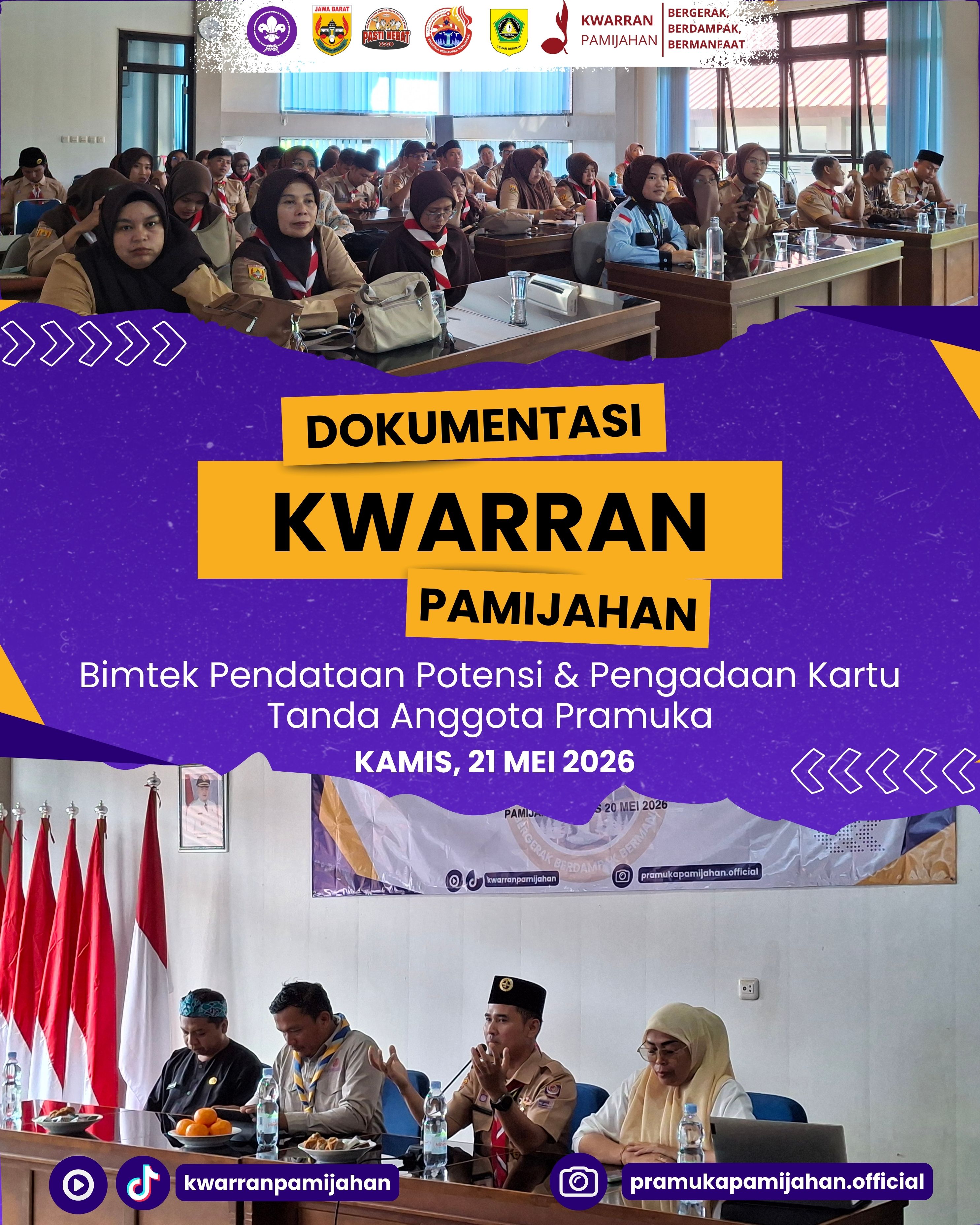 🪪⚜️ Tingkatkan Tertib Administrasi! Kwarran Pamijahan Gelar Bimtek Pendataan Potensi dan KTA Nasional 🔥