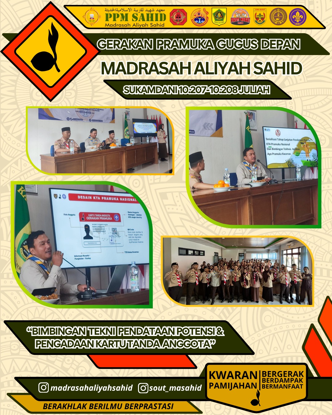 🪪⚜️ Tingkatkan Tertib Administrasi! Pramuka MA Sahid Ikuti Bimtek Pendataan Potensi dan KTA Nasional 🔥
