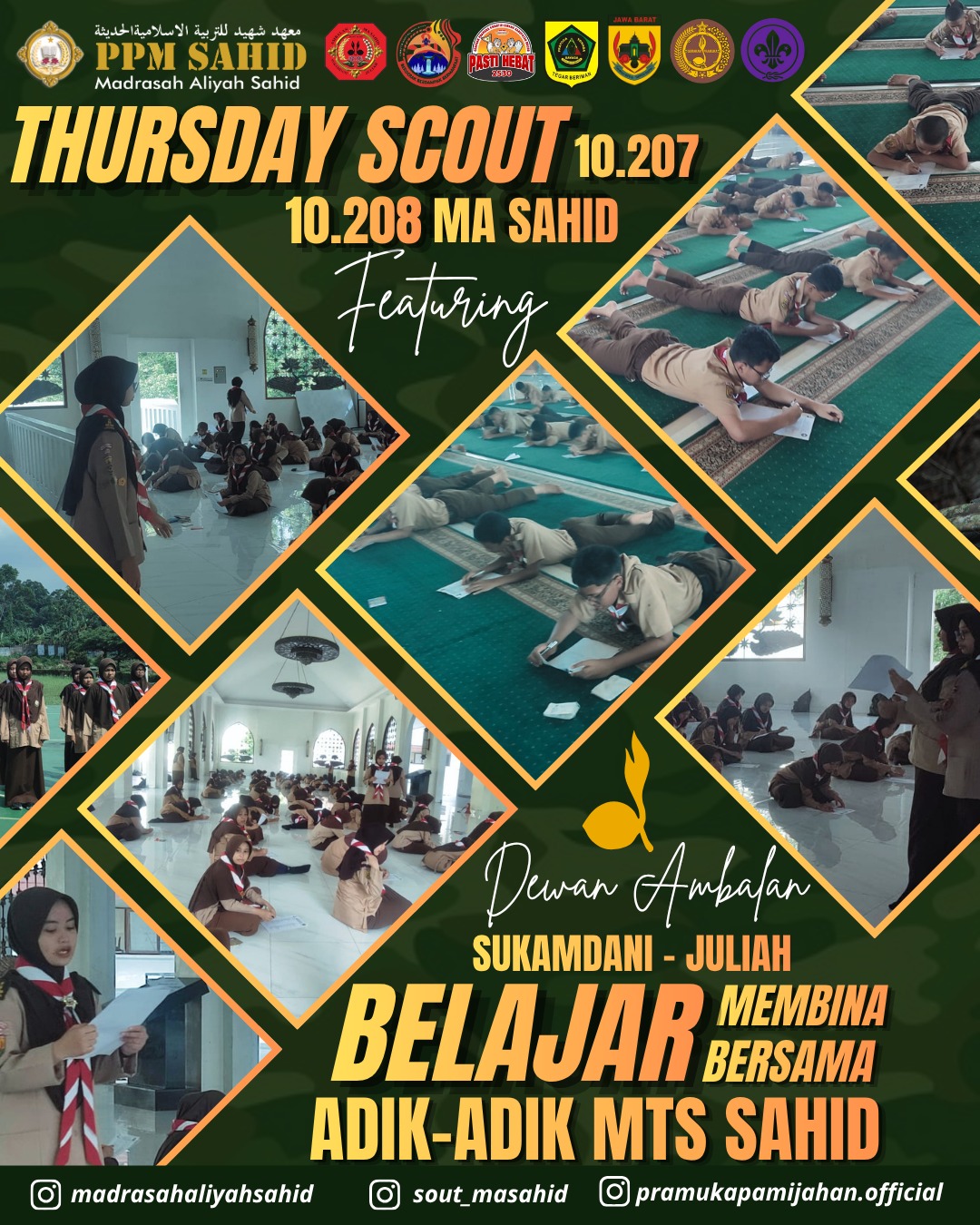 ⚜️ Belajar Membina dan Mengabdi! Pramuka MA Sahid Dampingi Adik-adik MTs Sahid 🔥