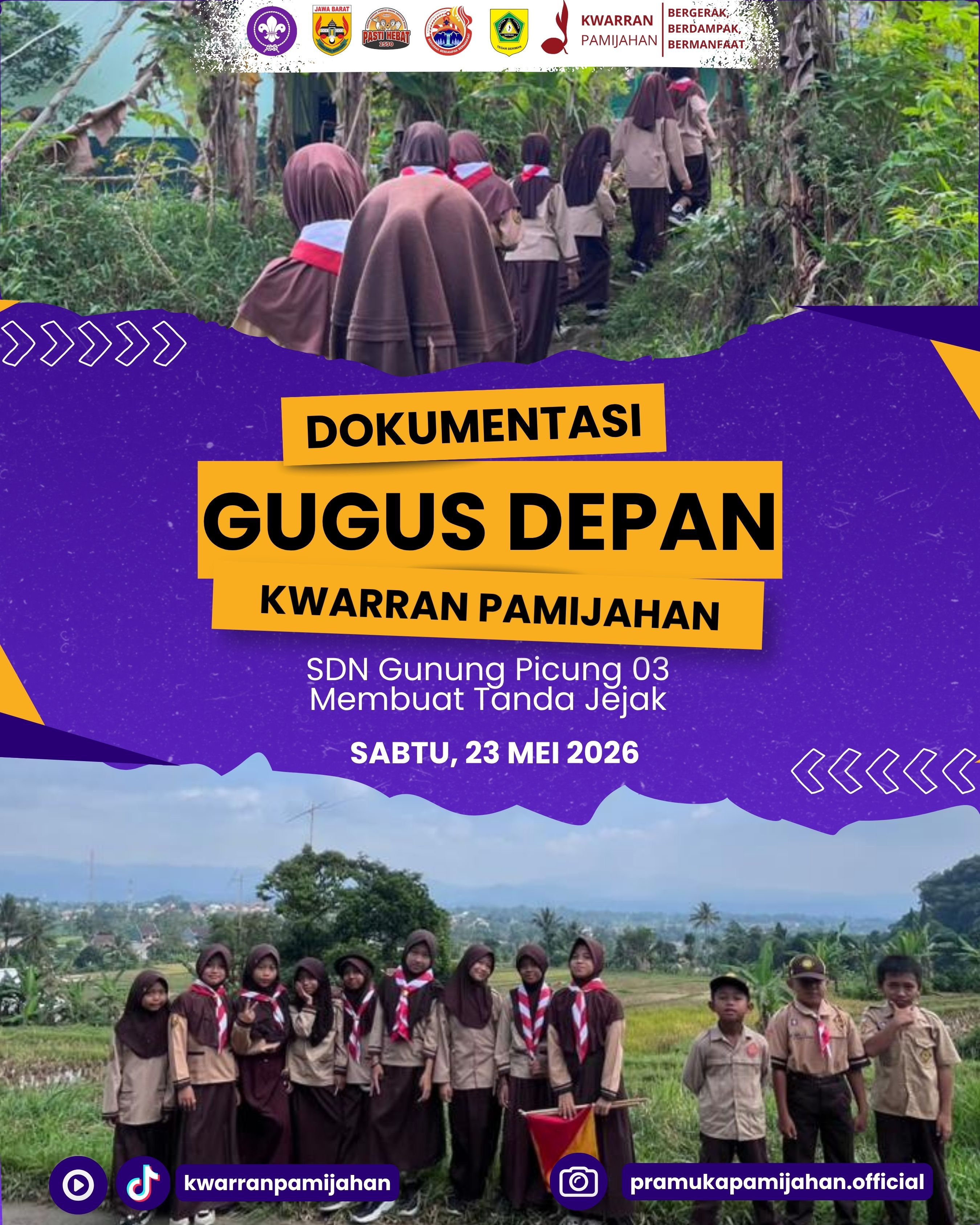 🪵⚜️ Latih Ketelitian dan Kerja Sama! Pramuka SDN Gunung Picung 03 Belajar Membuat Tanda Jejak 🔥