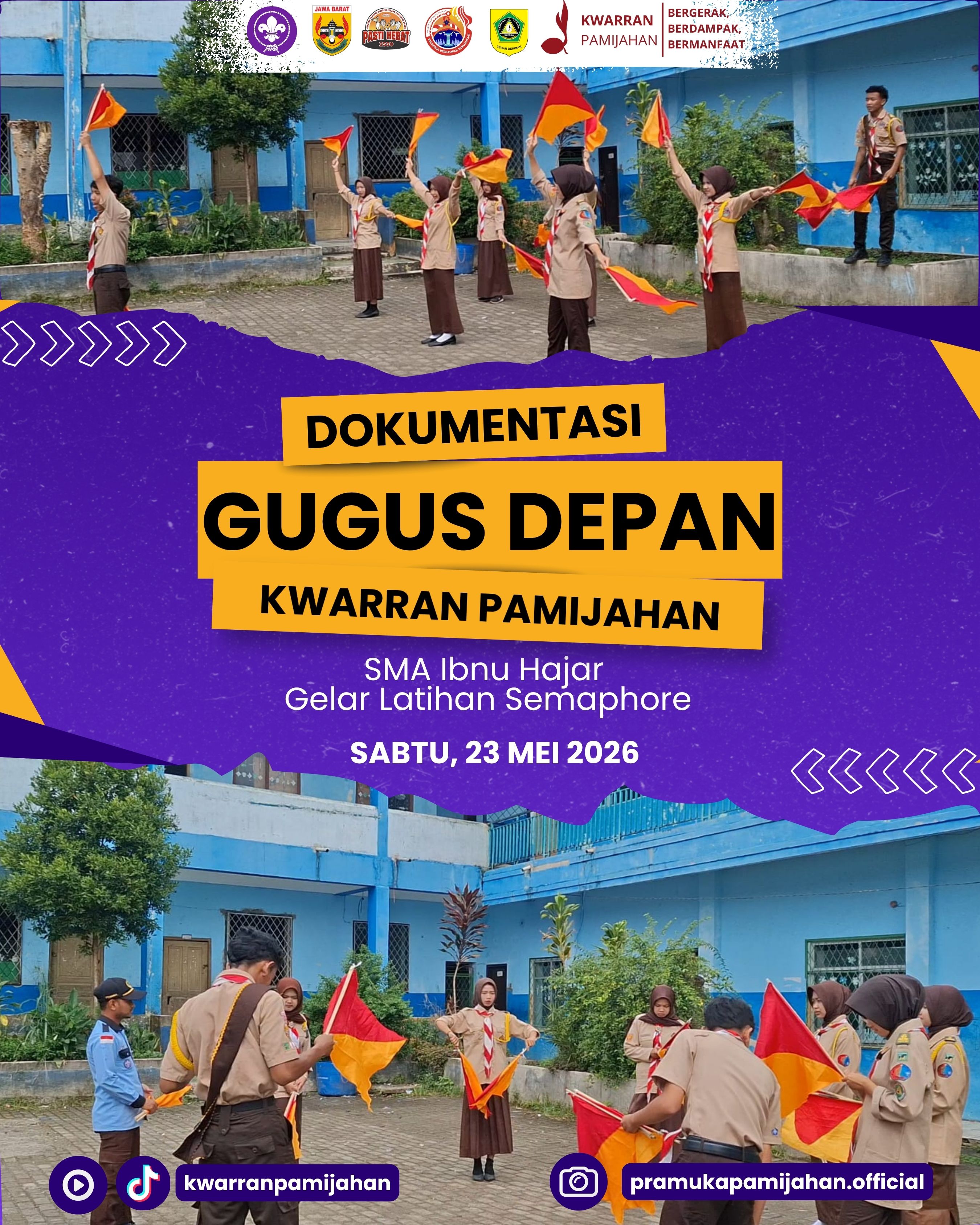 🚩⚜️ Tingkatkan Keterampilan Komunikasi! Pramuka SMA Ibnu Hajar Gelar Latihan Semaphore 🔥