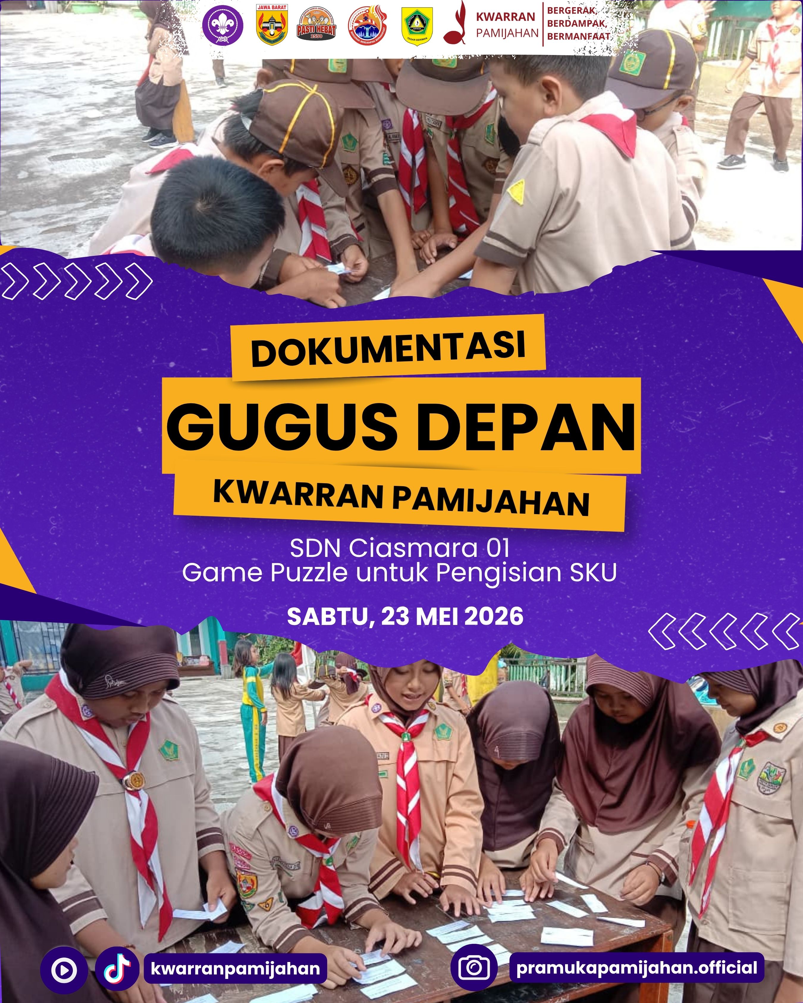 🧩⚜️ Belajar Agama Jadi Lebih Seru! Pramuka Siaga SDN Ciasmara 01 Gunakan Game Puzzle untuk Pengisian SKU 🔥