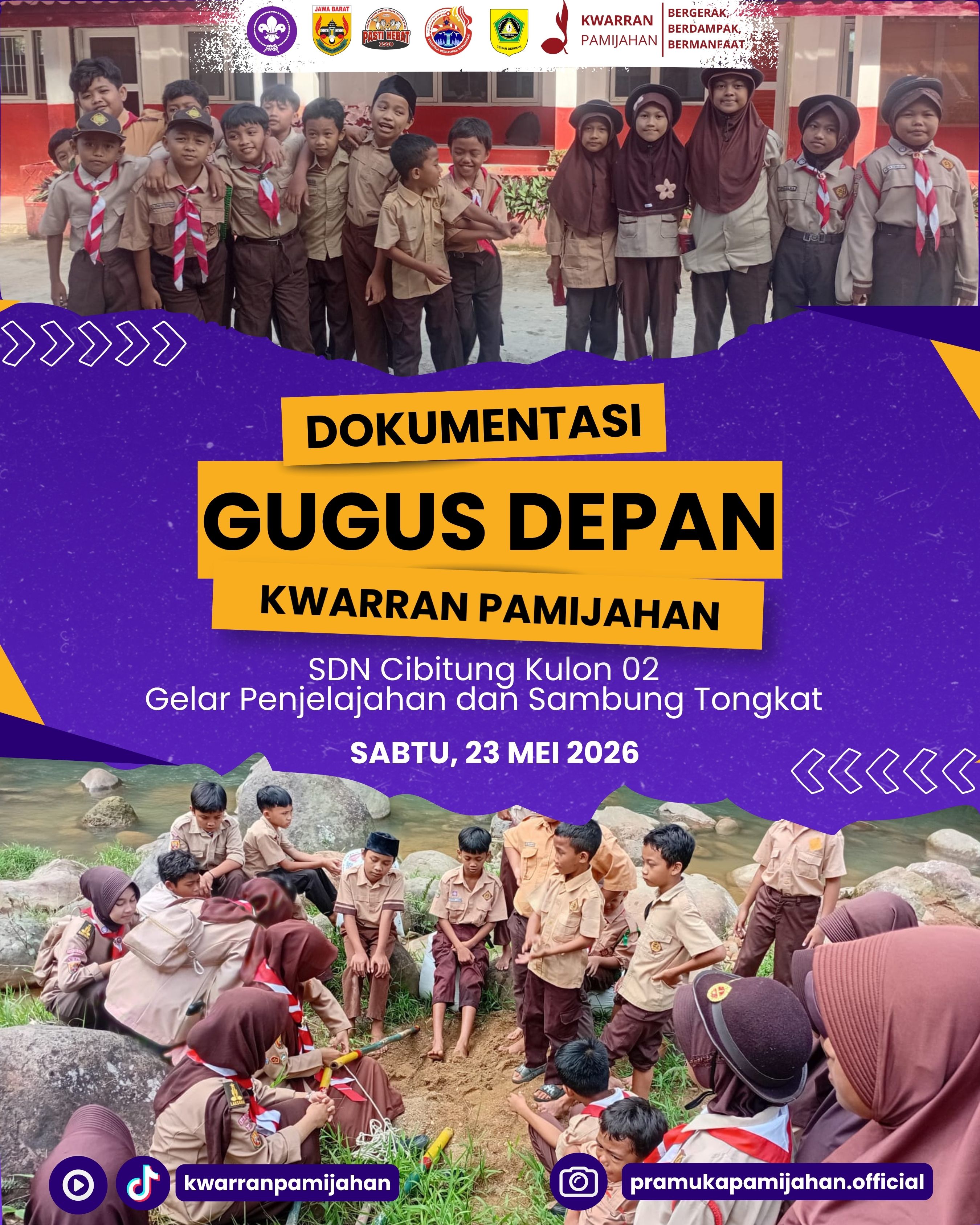🌿⚜️ Latih Kekompakan dan Ketangkasan! Pramuka SDN Cibitung Kulon 02 Gelar Penjelajahan dan Sambung Tongkat 🔥
