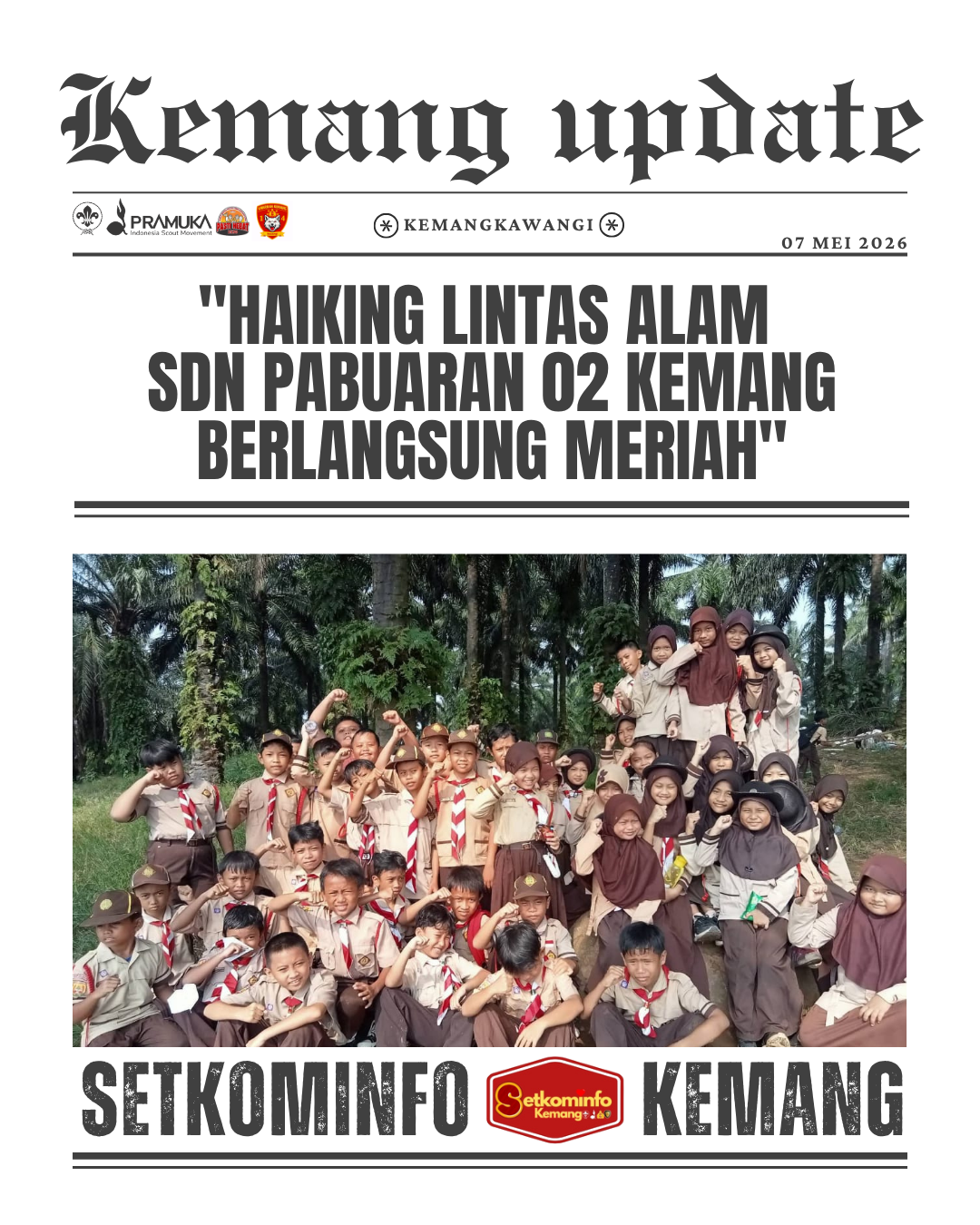 Haiking Lintas Alam SDN Pabuaran 02 Kemang Berlangsung Meriah