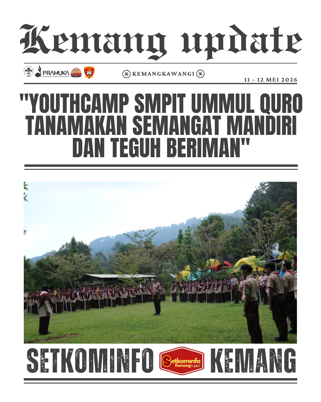 YouthCamp SMPIT Ummul Quro Bogor Tanamamkan Semangat Mandiri dan Teguh Beriman