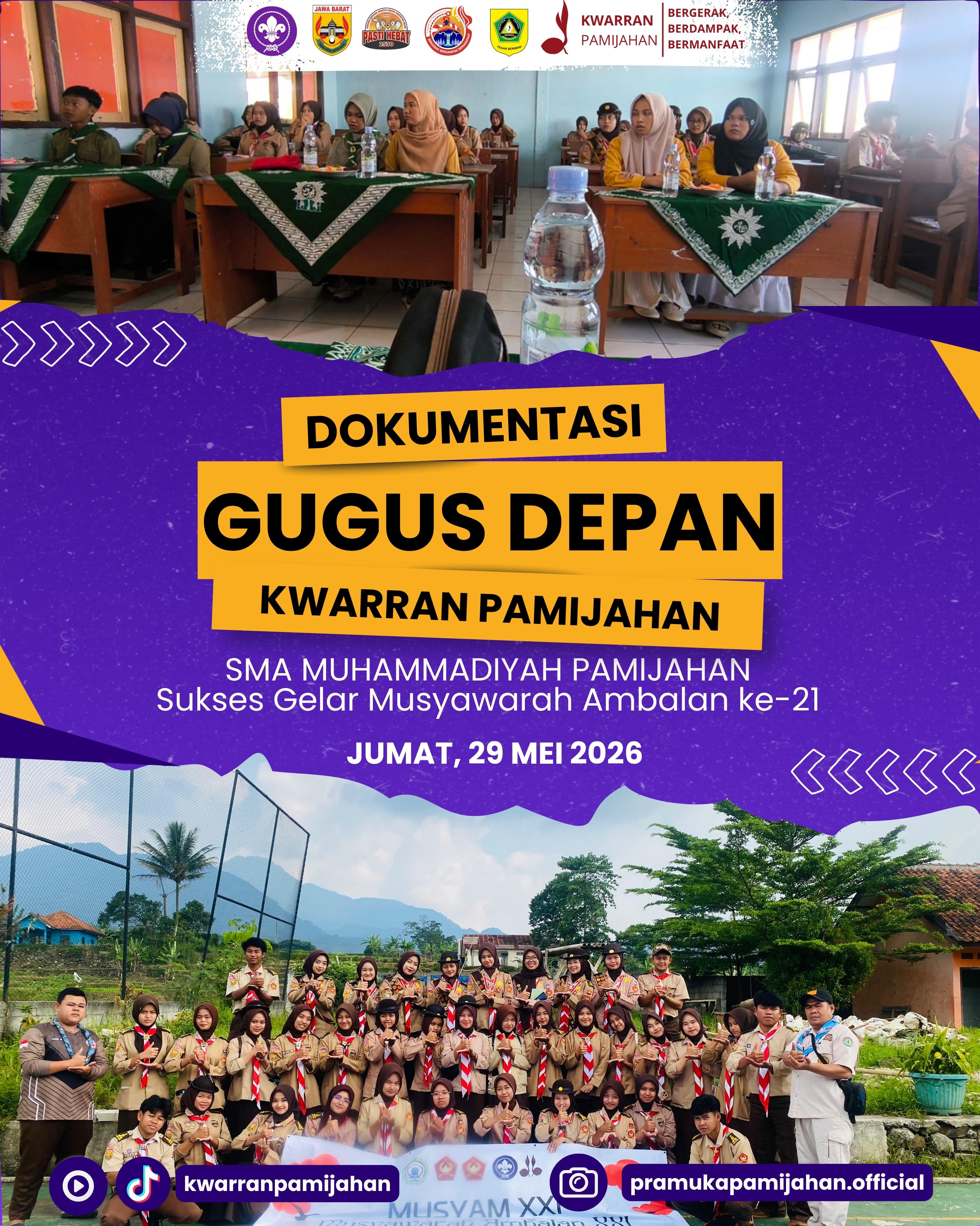⚜️ Regenerasi Kepemimpinan Berkarakter! Pramuka SMA Muhammadiyah Pamijahan Sukses Gelar Musyawarah Ambalan ke-21 🔥
