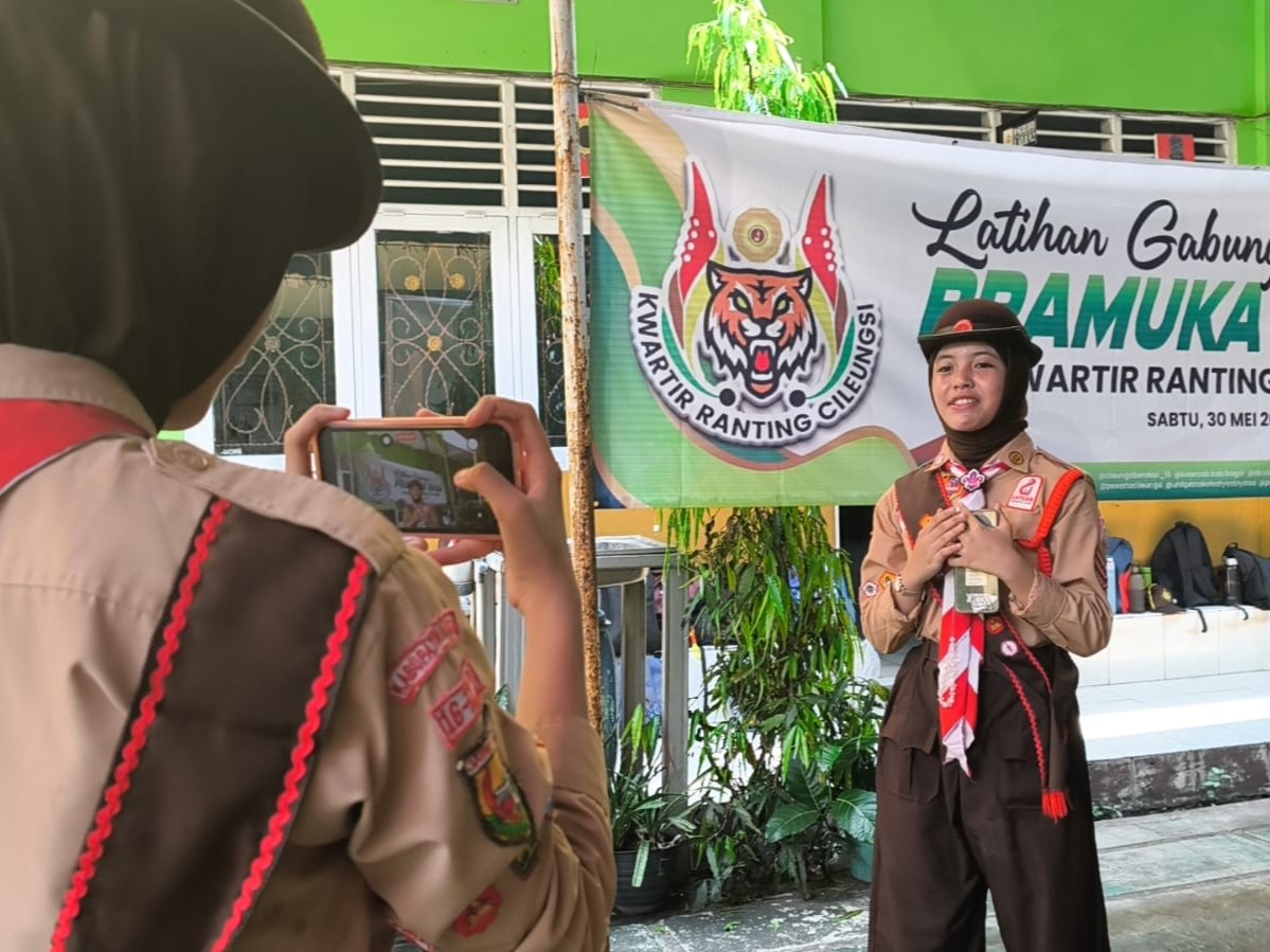 Dari Teori ke Lapangan, Aksi Seru Peserta Reporter Cilik dan konten Pramuka Cileungsi