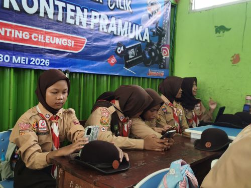 Kreativitas Tanpa Batas, Reporter Cilik dan Kreator Pramuka Cileungsi Sulap Bahan Mentah Jadi Video Ciamik