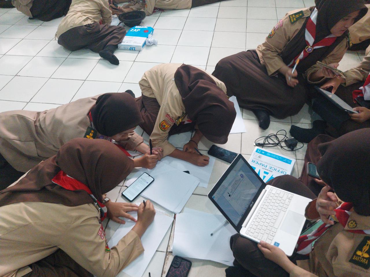 Tingkatkan Kemampuan Administrasi, Peserta GPS Kwarran Cileungsi Ikuti Materi Pembuatan Nota Laporan