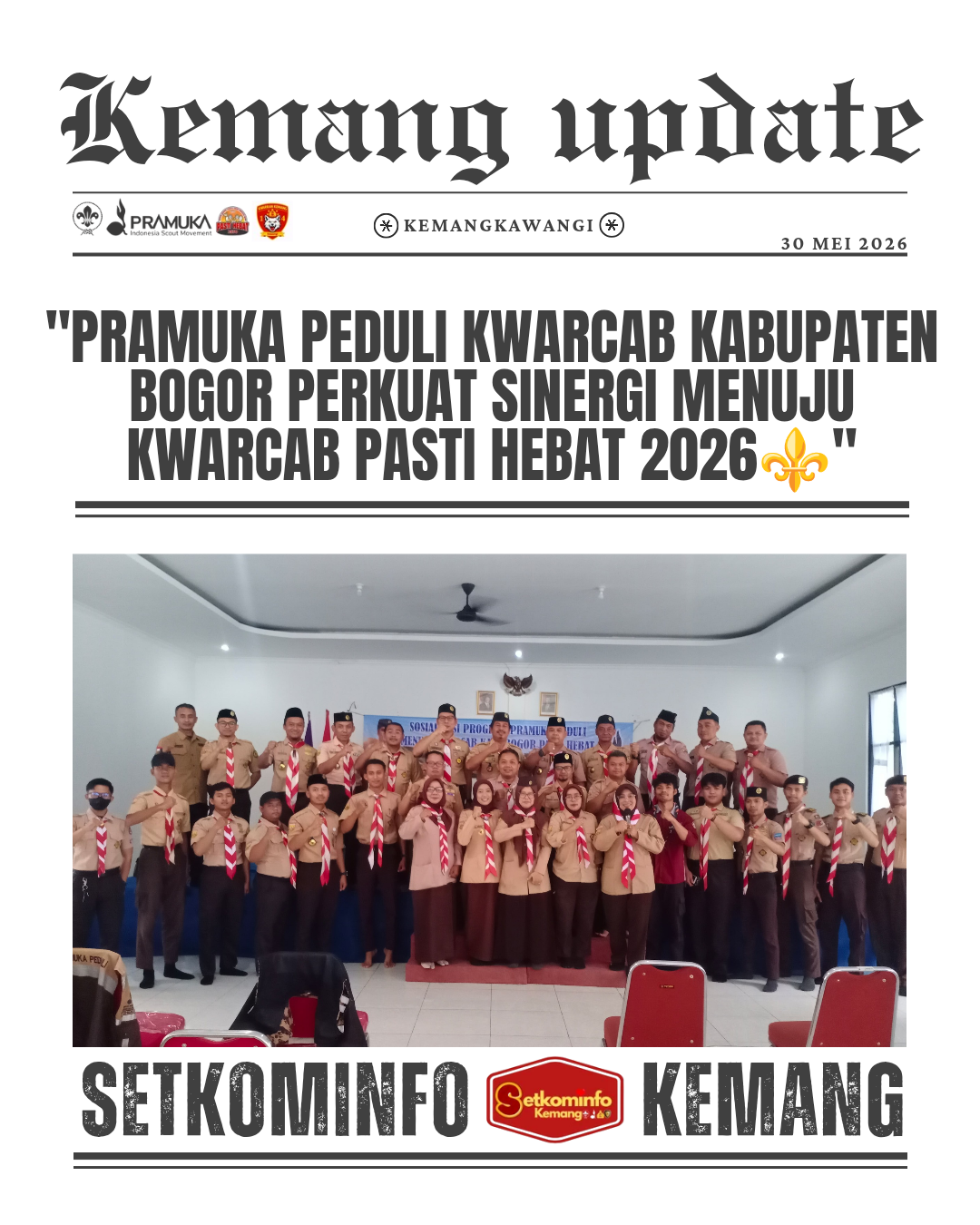 "Pramuka Peduli Kwarcab Kabupaten Bogor Perkuat Sinergi Menuju Kwarcab Pasti Hebat 2026⚜️"