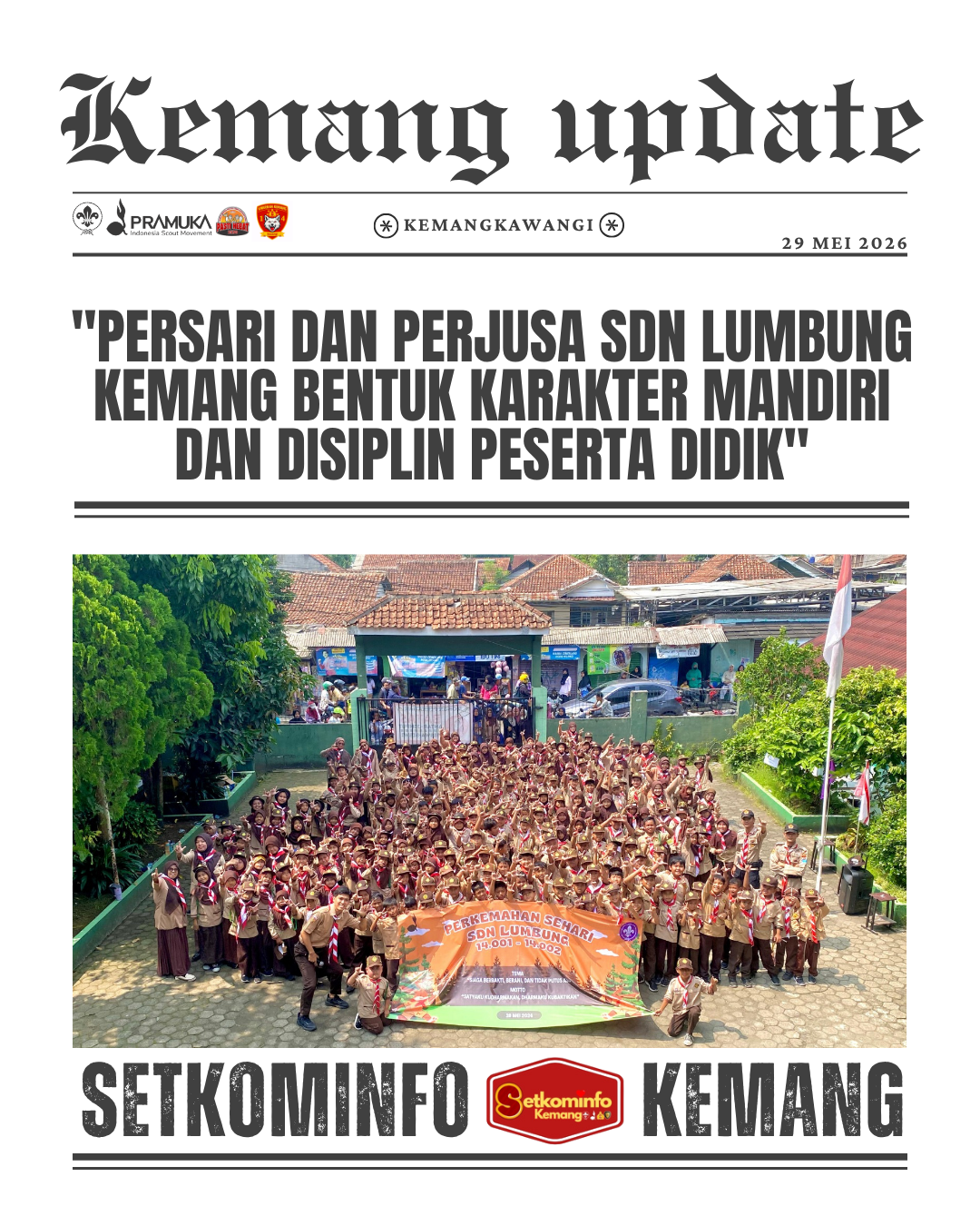 Persari dan Perjusa SDN Lumbung Kemang Bentuk Karakter Mandiri dan Disiplin Peserta Didik