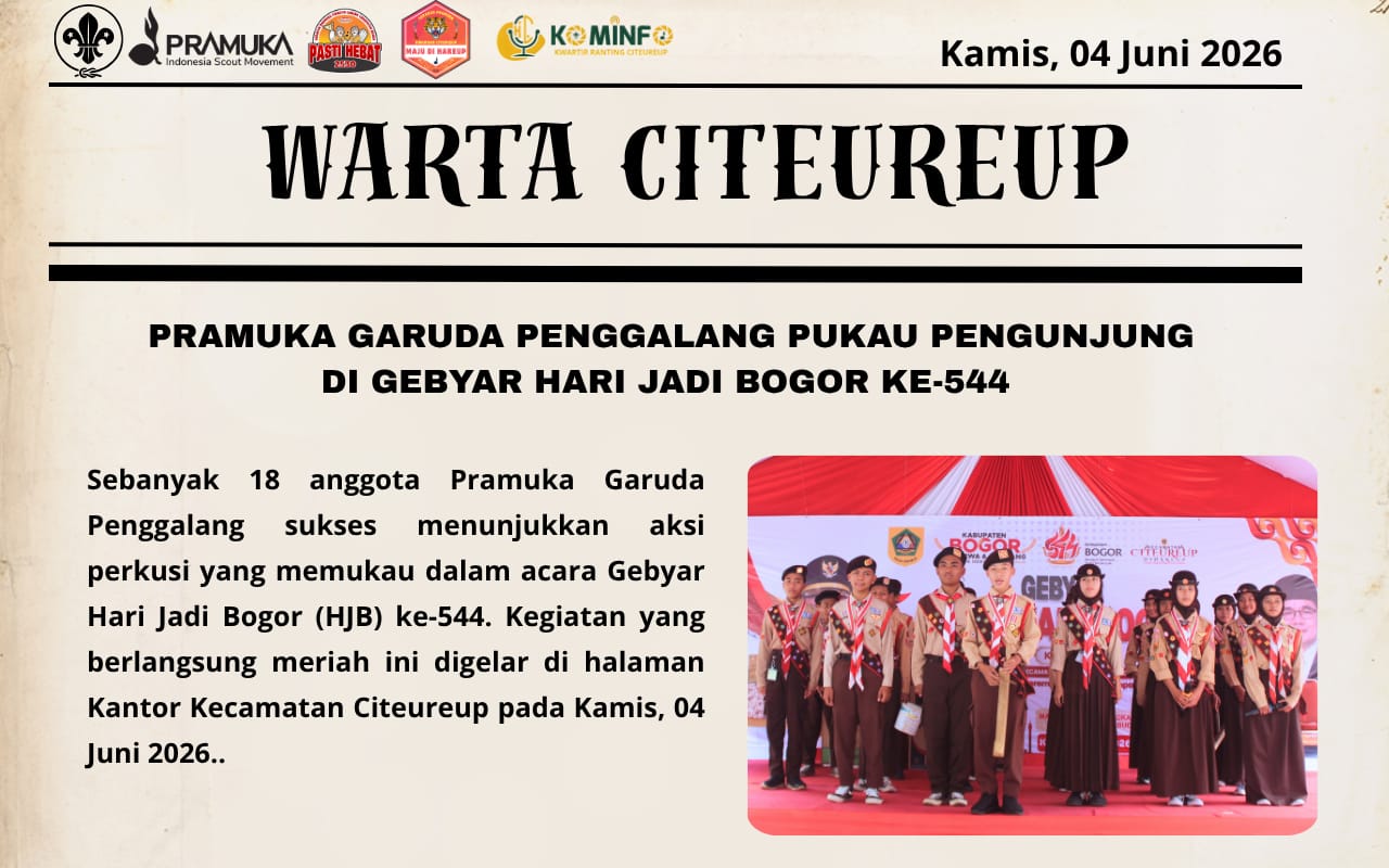PRAMUKA GARUDA PENGGALANG PUKAU PENGUNJUNG DI GEBYAR HARI JADI BOGOR KR-544