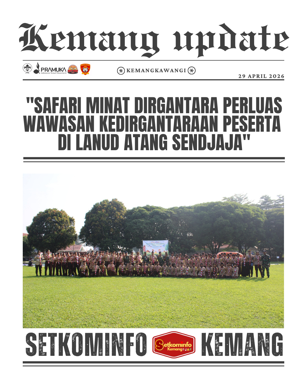 Safari Minat Dirgantara Perluas Wawasan Kedirgantaraan Peserta di Lanud Atang Sendjaja