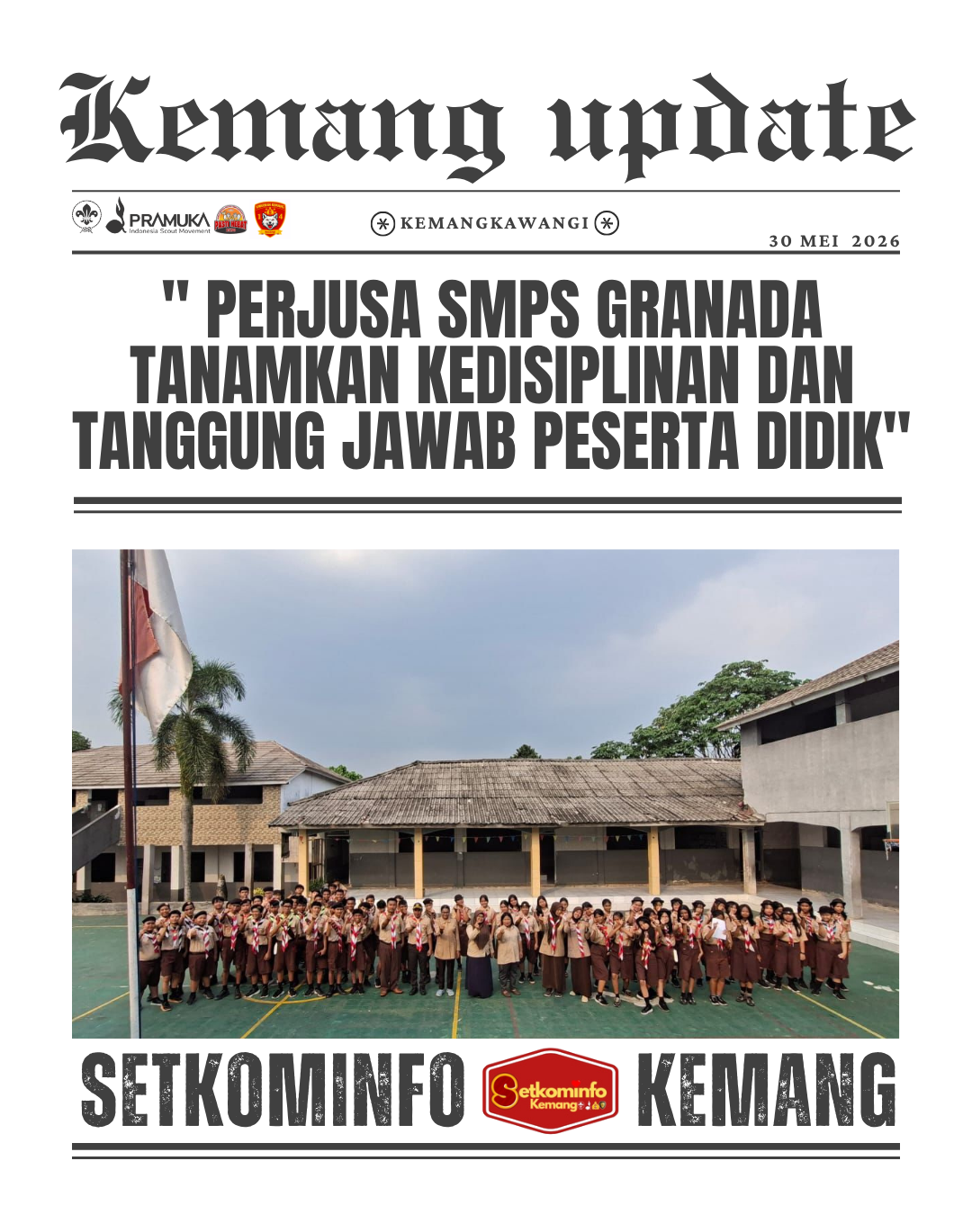 Perjusa SMPS Granada Tanamkan Kedisiplinan dan Tanggung Jawab Peserta Didik