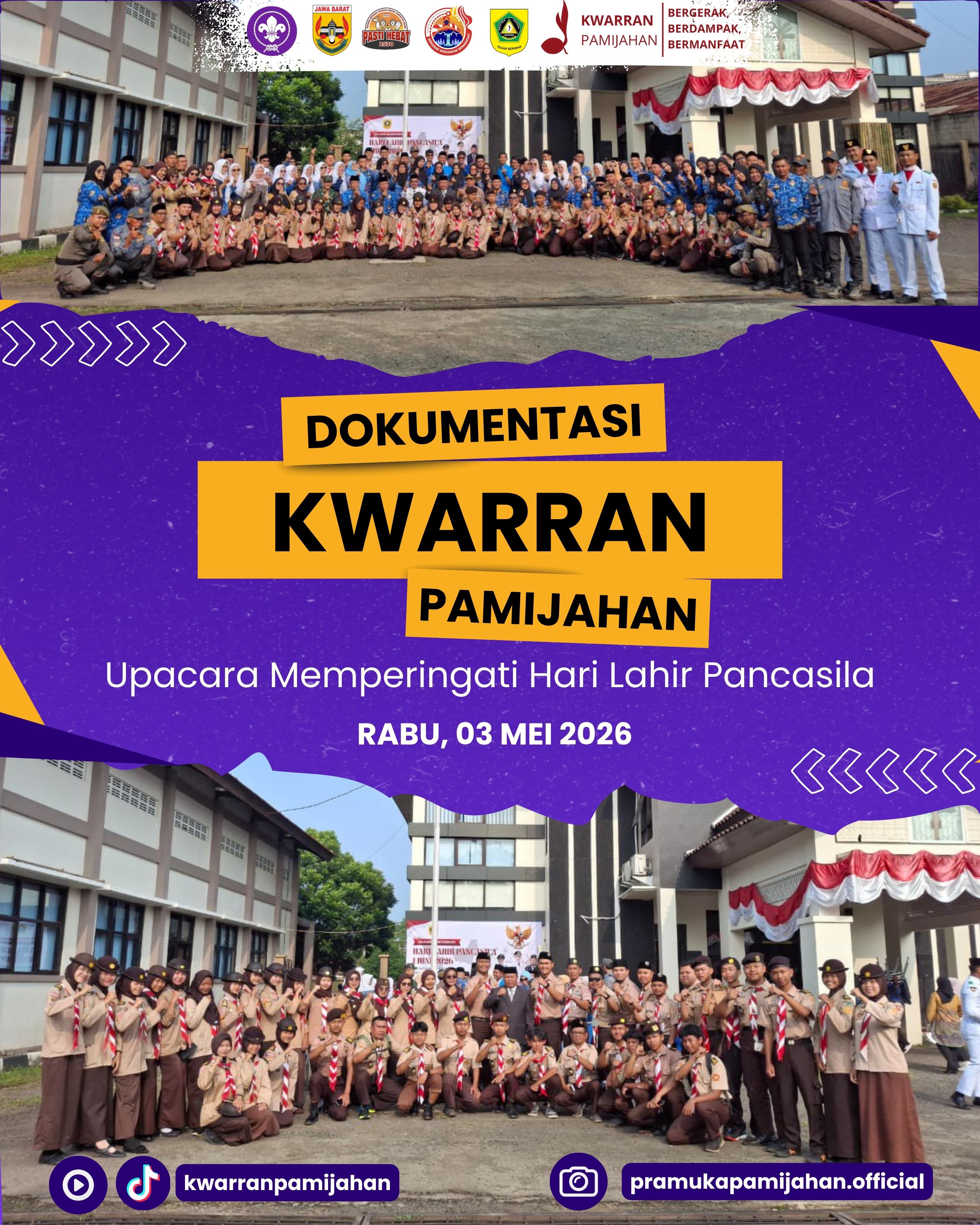 ⚜️ Teguhkan Semangat Pancasila! Kwarran Pamijahan Hadiri Upacara Hari Lahir Pancasila Tahun 2026 🔥