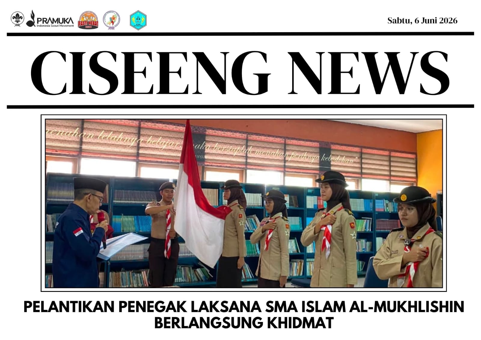 Pelantikan Penegak Laksana SMA Islam Al-Mukhlishin Berlangsung Khidmat