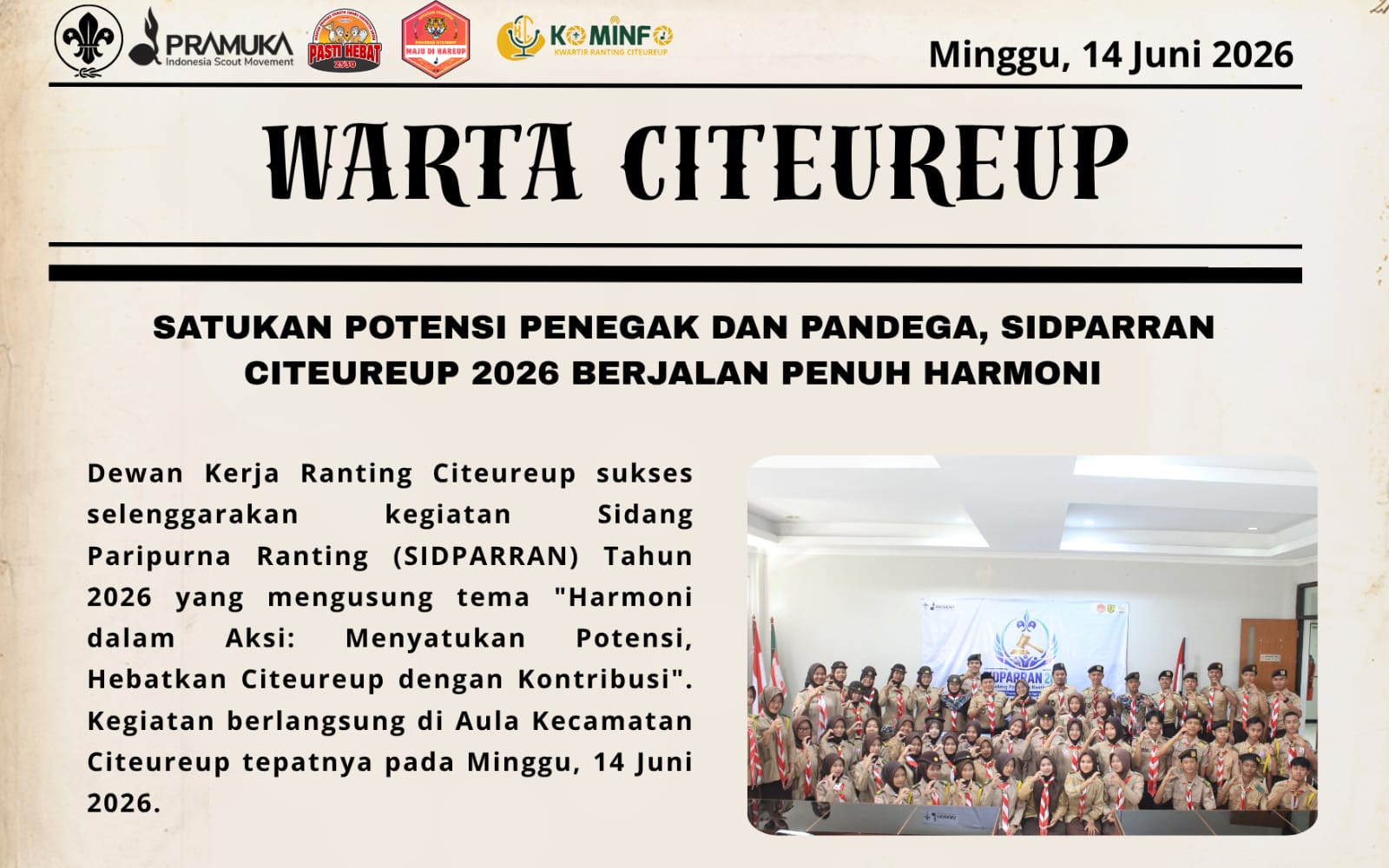 SATUKAN POTENSI PENEGAK DAN PANDEGA, SIDPARRAN CITEUREUP 2026 BERJALAN PENUH HARMONI