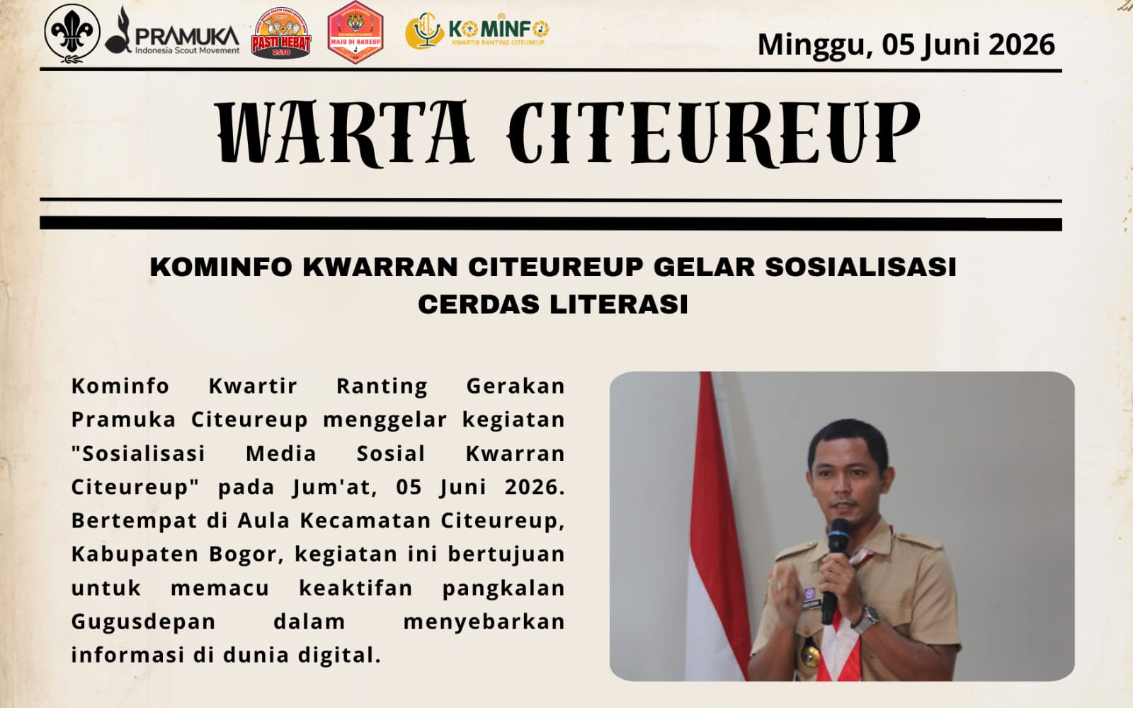 KOMINFO KWARRAN CITEUREUP GELAR SOSIALISASI CERDAS LITERASI