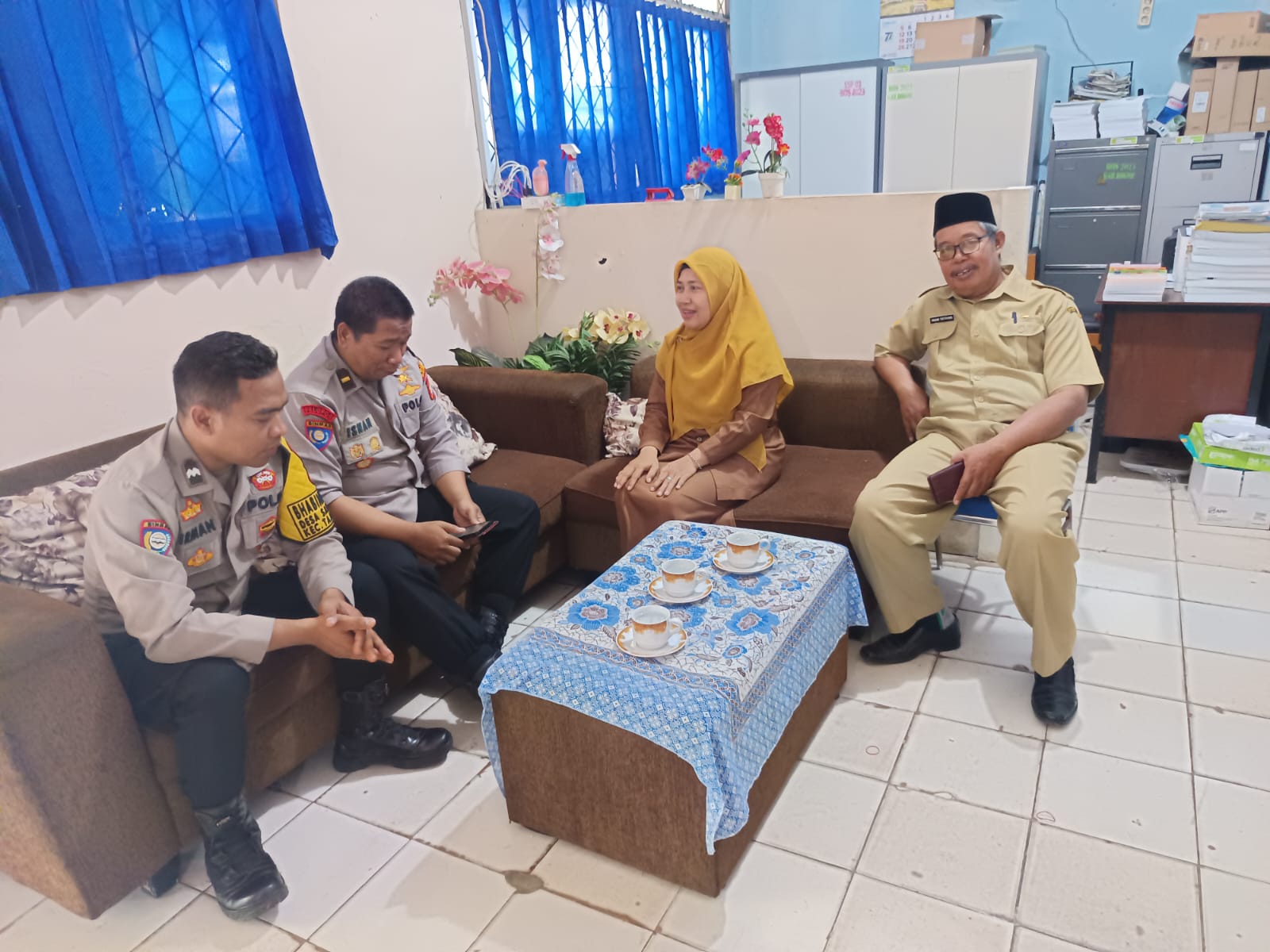 Perkuat Sinergi, Kwarran Tajurhalang Berkoordinasi dengan Kapolsek untuk MoU Saka Bhayangkara