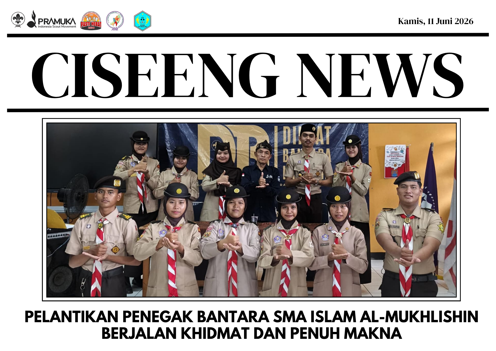 Pelantikan Penegak Bantara SMA Islam Al-Mukhlishin Berjalan Khidmat dan Penuh Makna