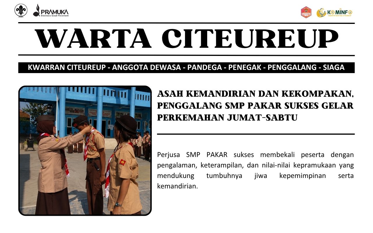 Asah Kemandirian Dan Kekompakan, Penggalang Smp Pakar Sukses Gelar Perkemahan Jumat-Sabtu