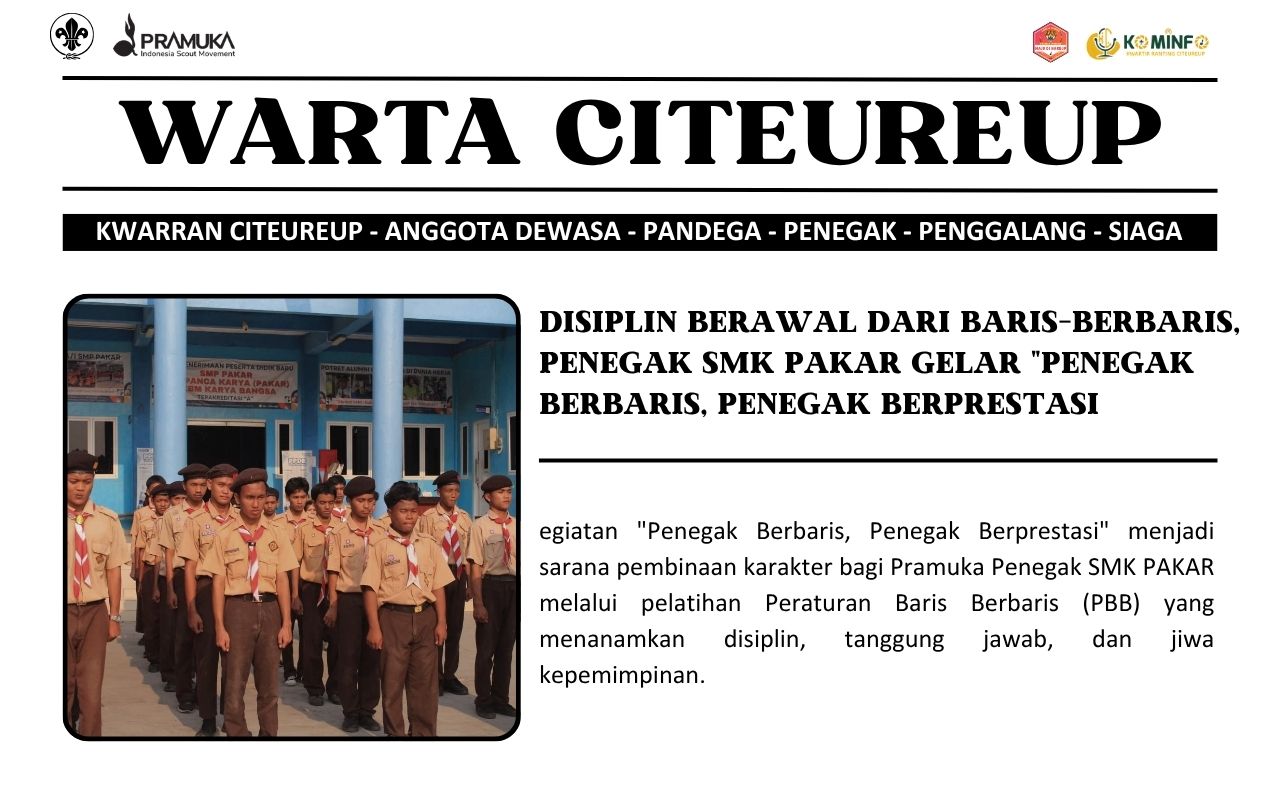 Disiplin Berawal Dari Baris-Berbaris, Penegak Smk Pakar Gelar "Penegak Berbaris, Penegak Berprestasi