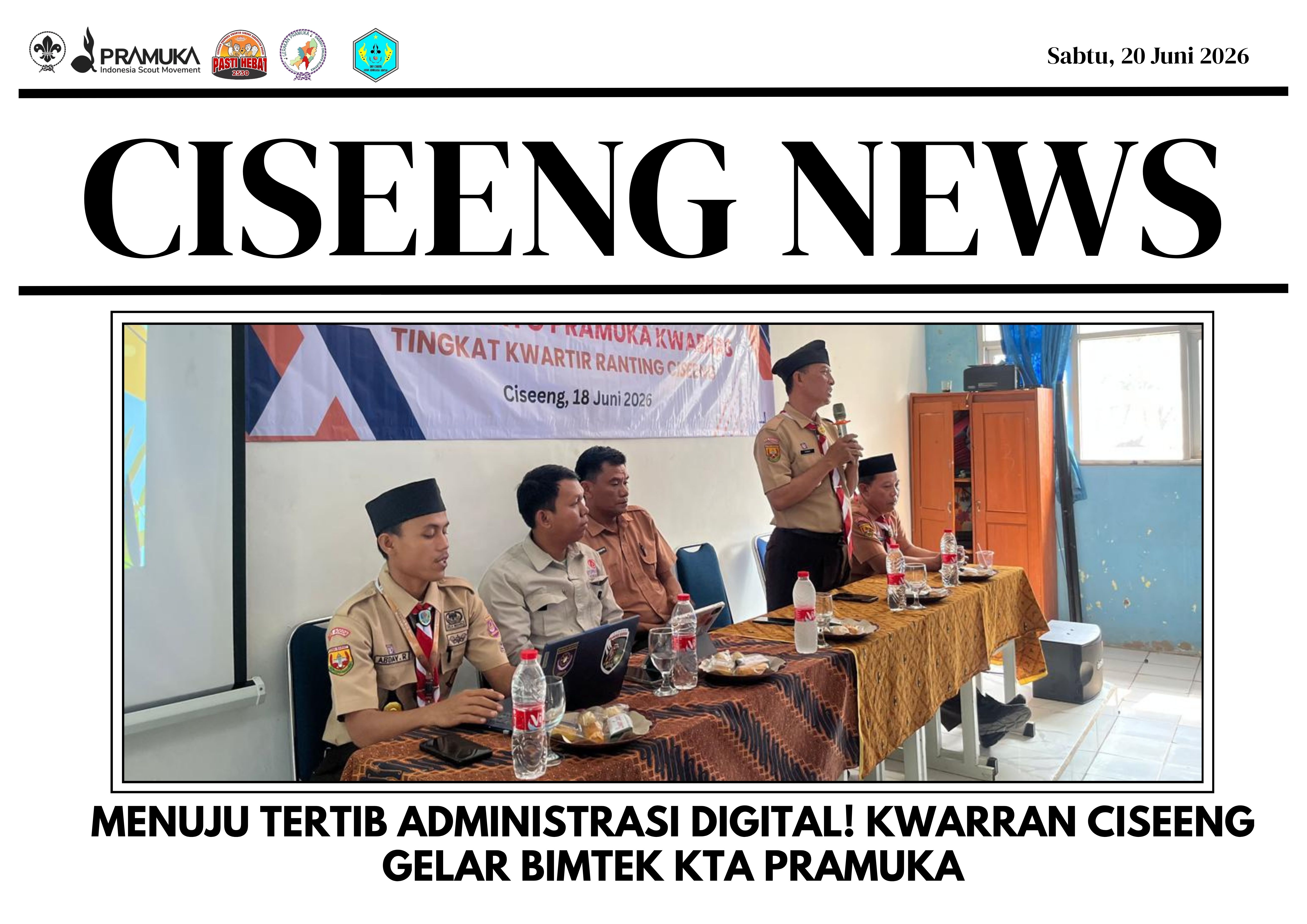 Menuju Tertib Administrasi Digital! Kwarran Ciseeng Gelar Bimtek KTA Pramuka