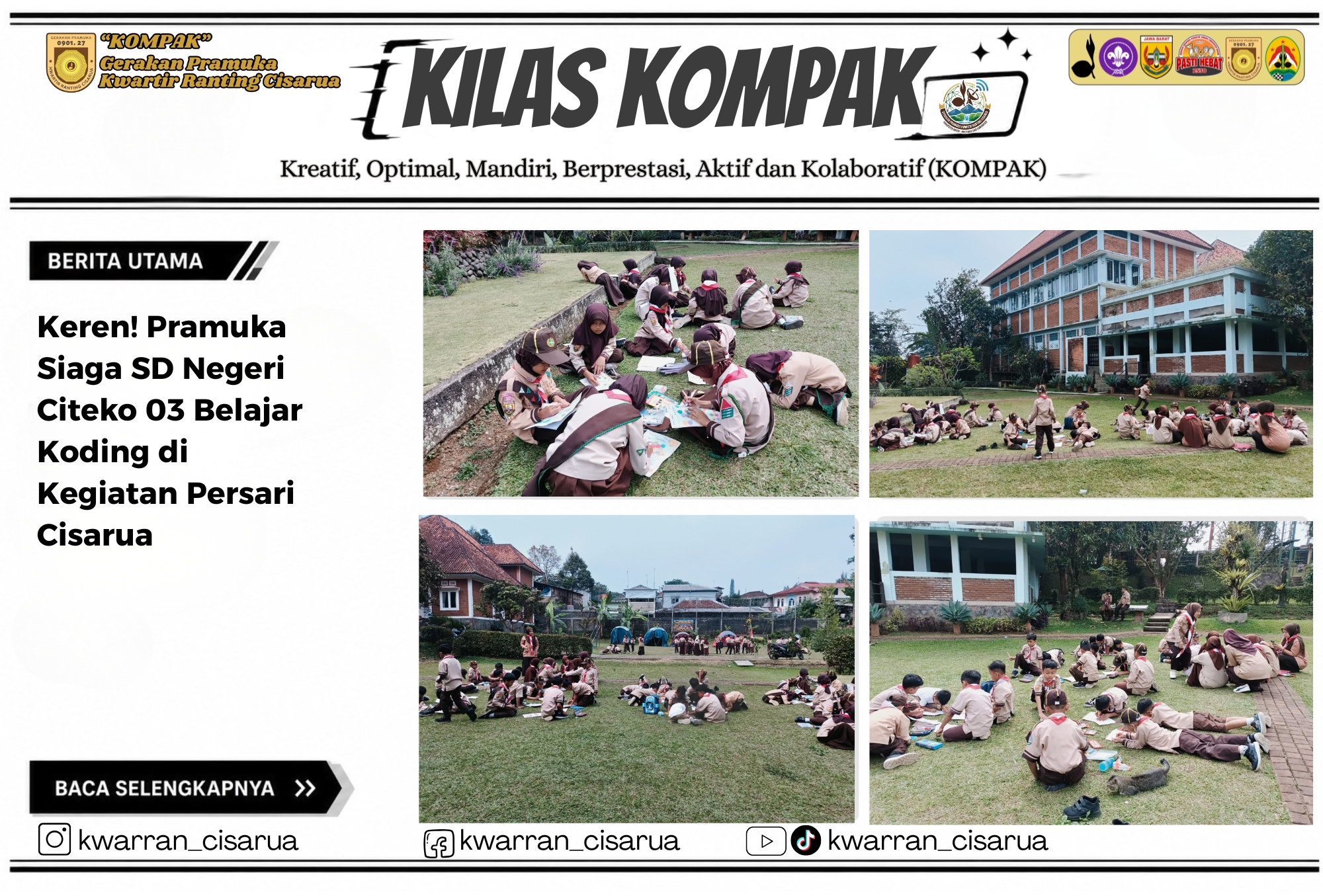 Keren! Pramuka Siaga SD Negeri Citeko 03 Belajar Koding di Kegiatan Persari