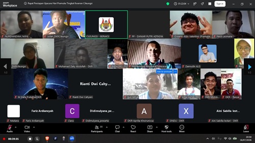Kwarran Cileungsi Matangkan Persiapan Hari Pramuka ke-65 Melalui Rapat Virtual