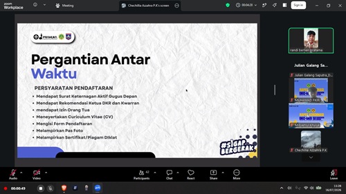 DKR Cileungsi Ikuti Rapat Koordinasi DKC Kabupaten Bogor Secara Virtual