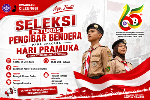 Kwarran Cileungsi Buka Seleksi Petugas Pengibar Bendera Hari Pramuka Ke-65 Tahun 2026