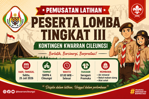 Kwarran Cileungsi Gelar Pemusatan Latihan Menuju LT III Kwarcab Bogor Tahun 2026